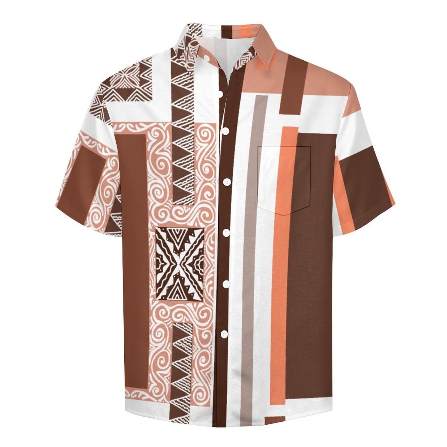 Chemise blanc pacific imprimé gatu