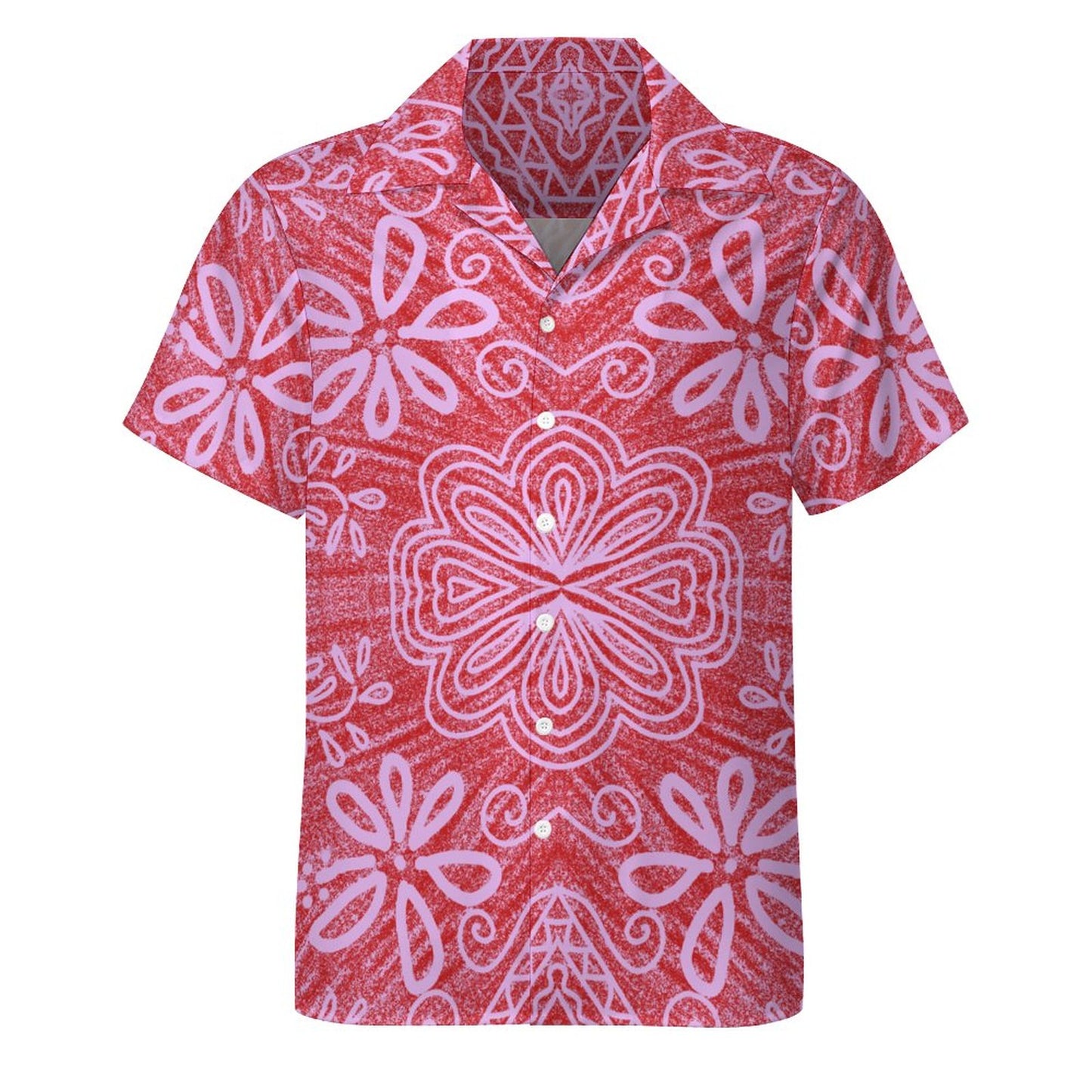 Chemise rose imprimé fleur