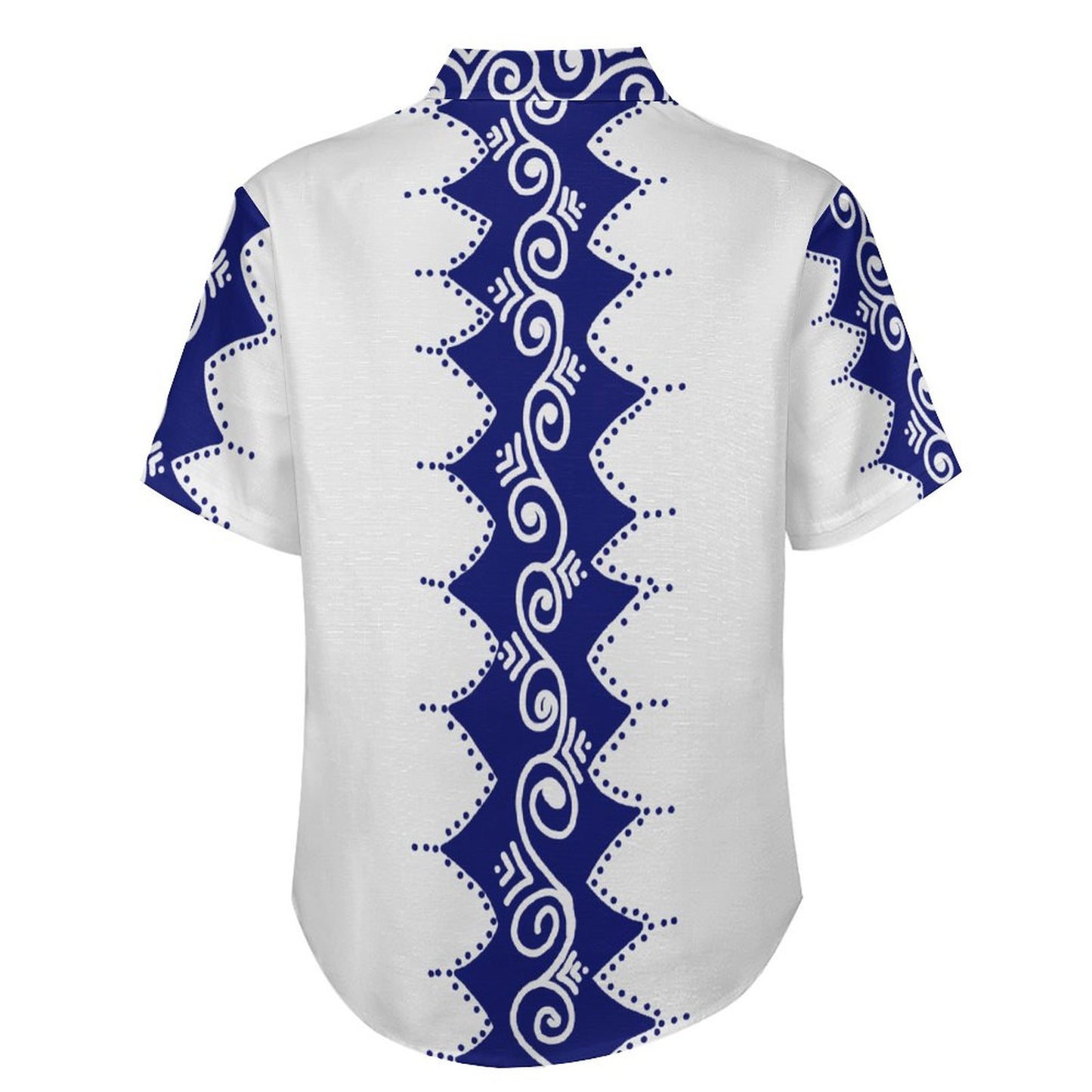 Chemise blanc pacific imprimé bleu océan