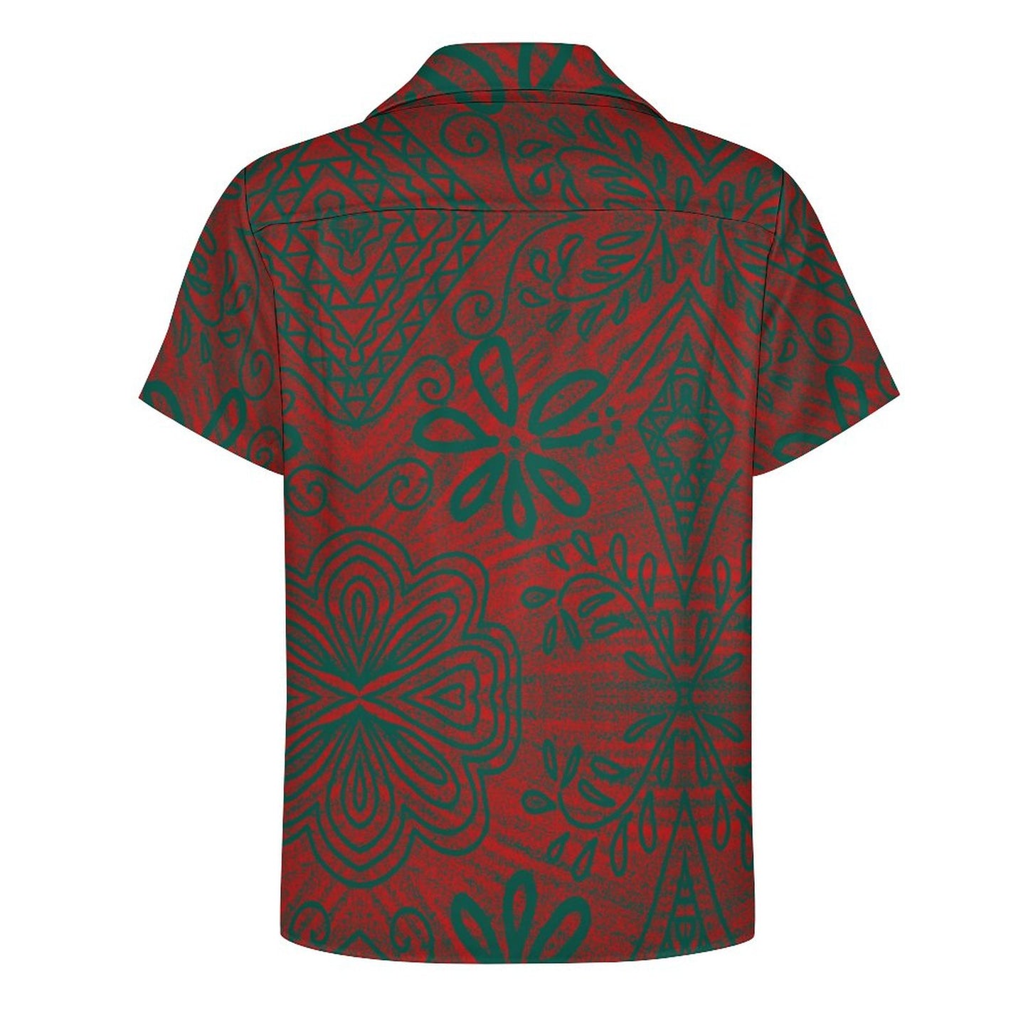 Chemise vert foncé imprimé fleur