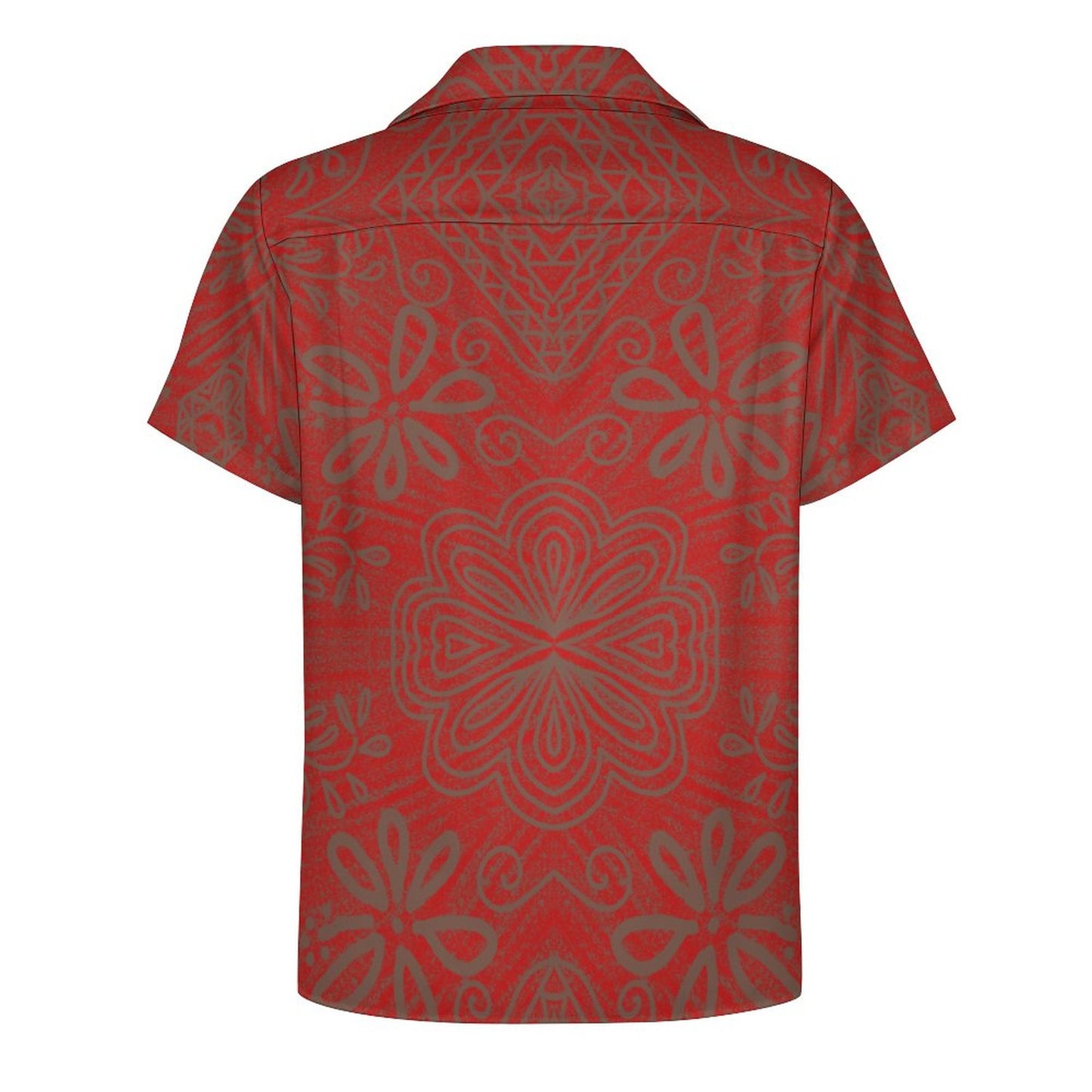 Chemise marron imprimé fleur