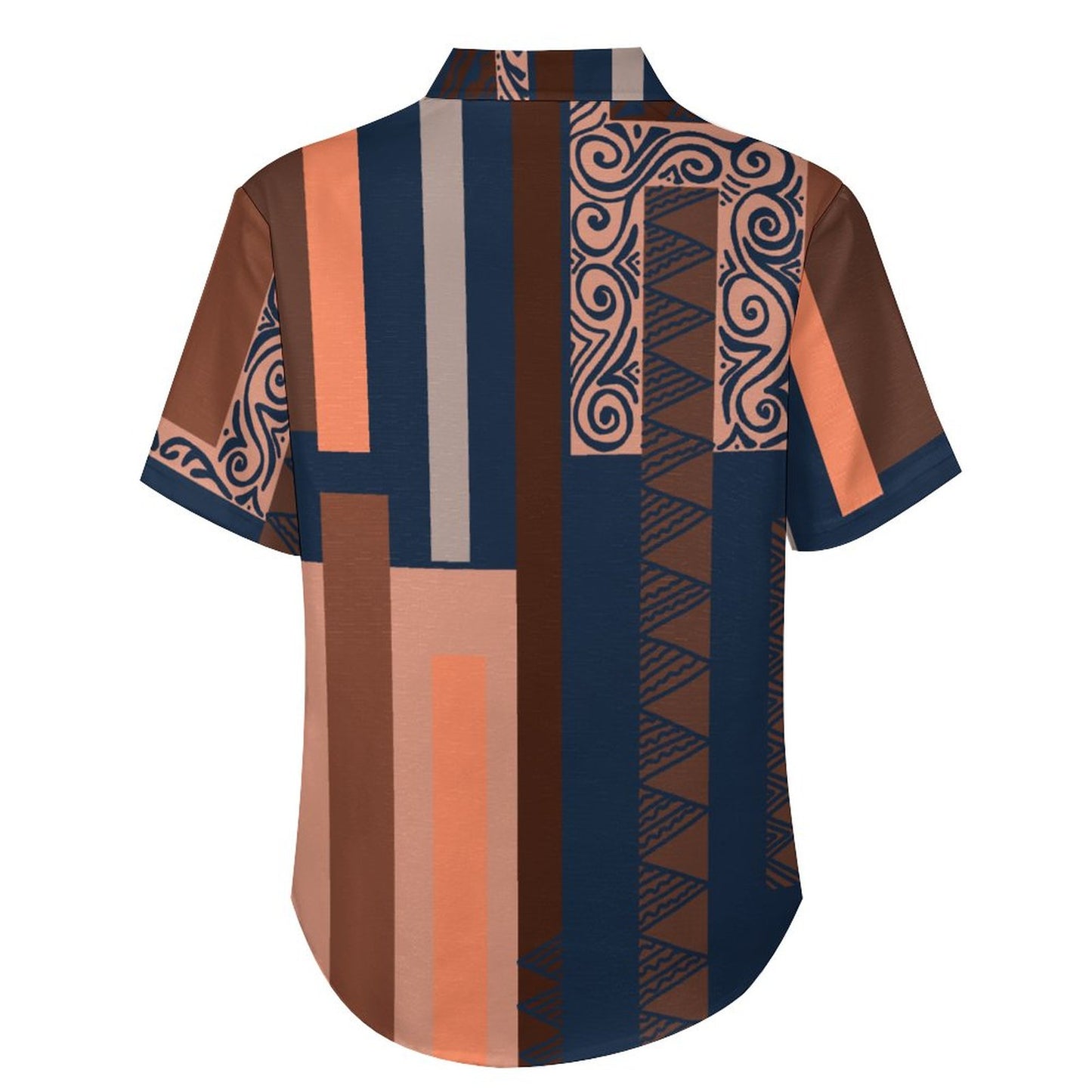 Chemise bleu foncé pacific imprimé gatu