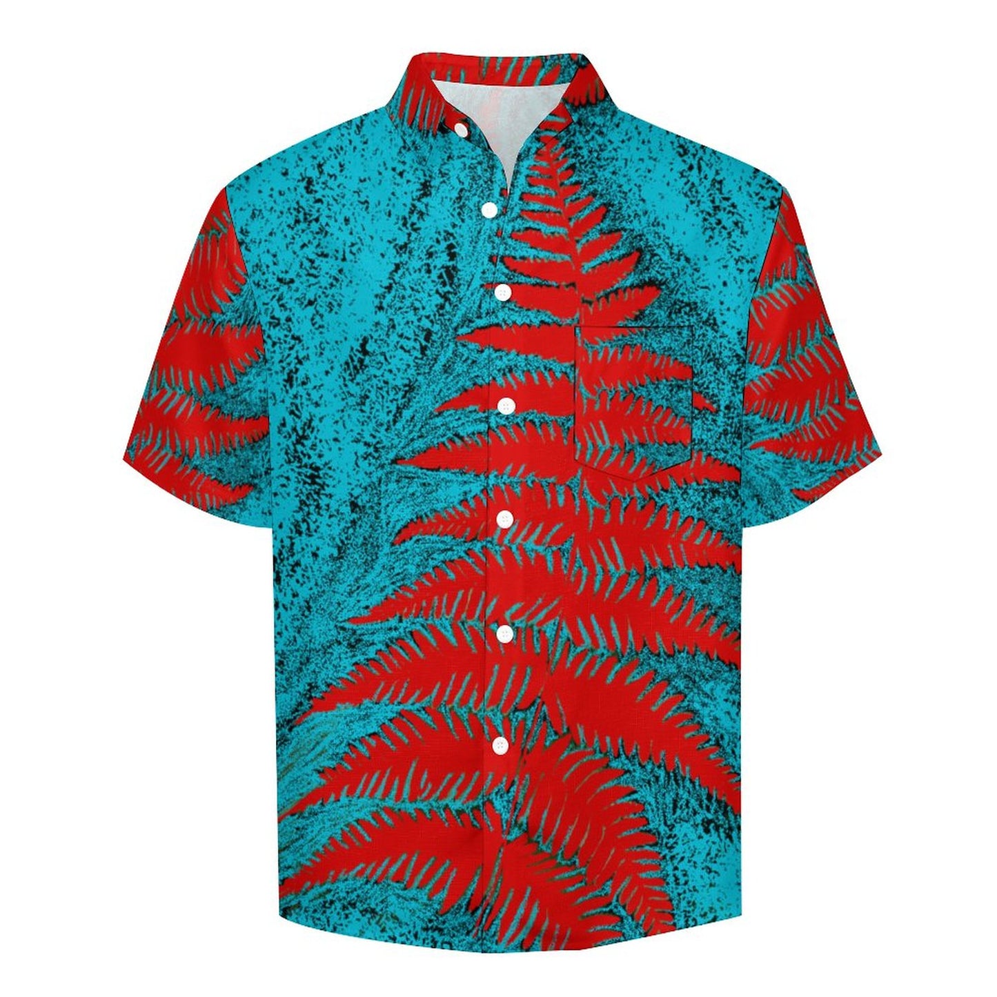 Chemise pacific imprimé feuille rouge