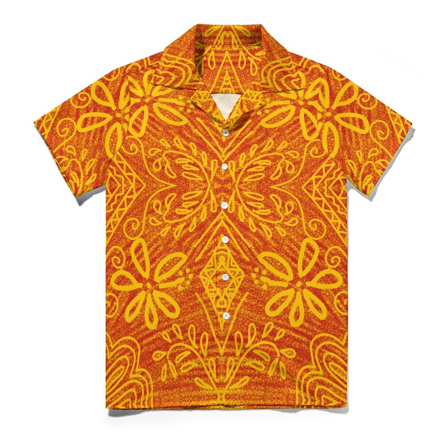 Chemise jaune imprimé fleur