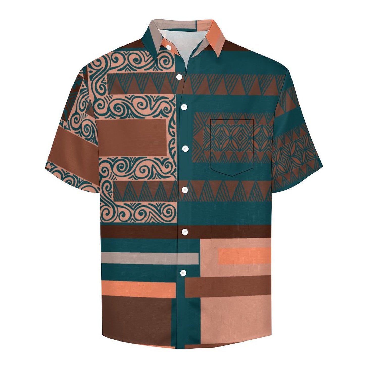 Chemise vert émeraude pacific imprimé gatu