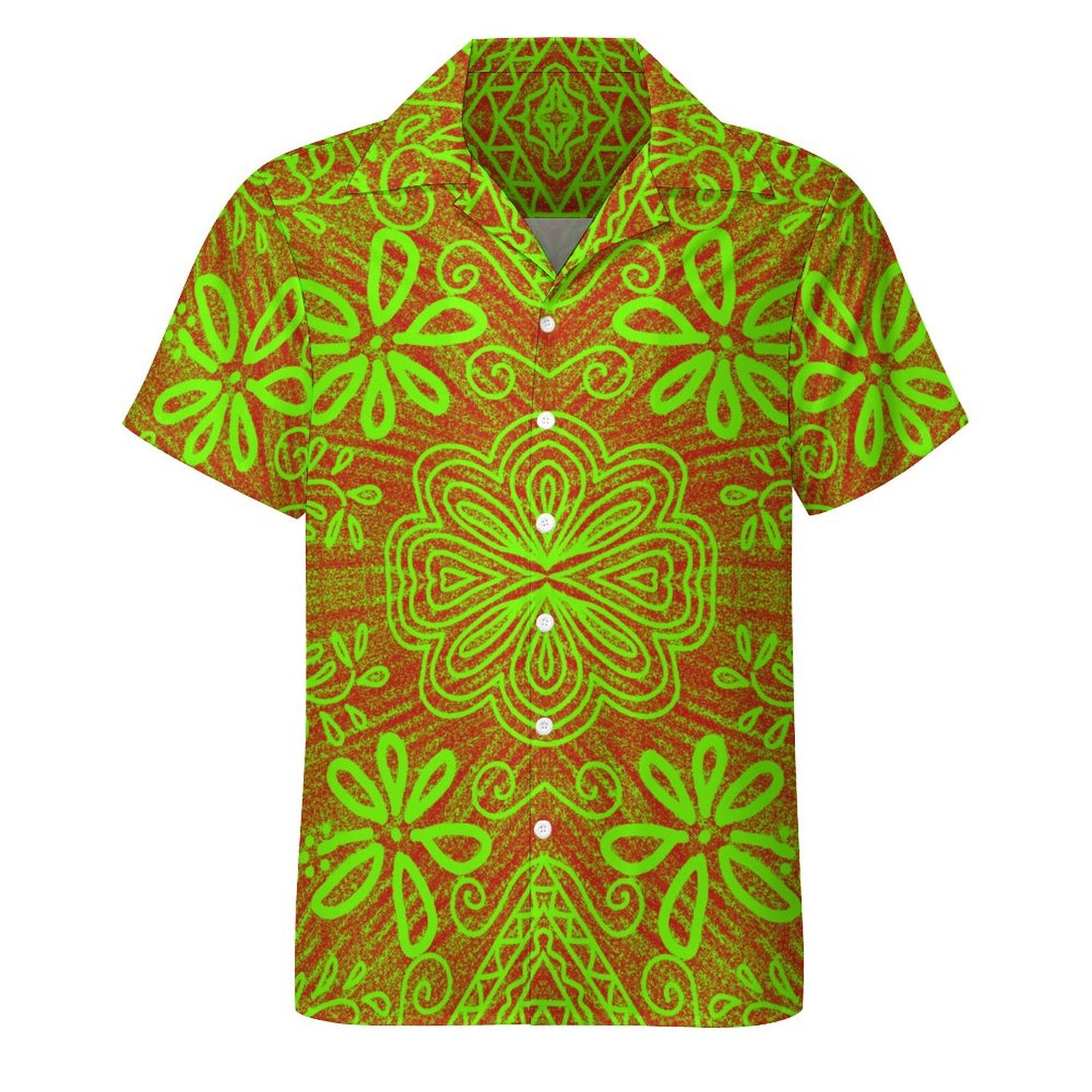 Chemise vert claire imprimé fleur