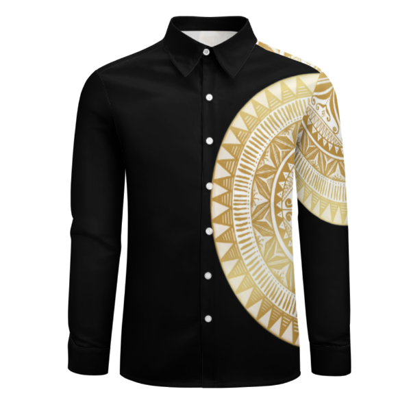 Chemise noir imprimé tapa