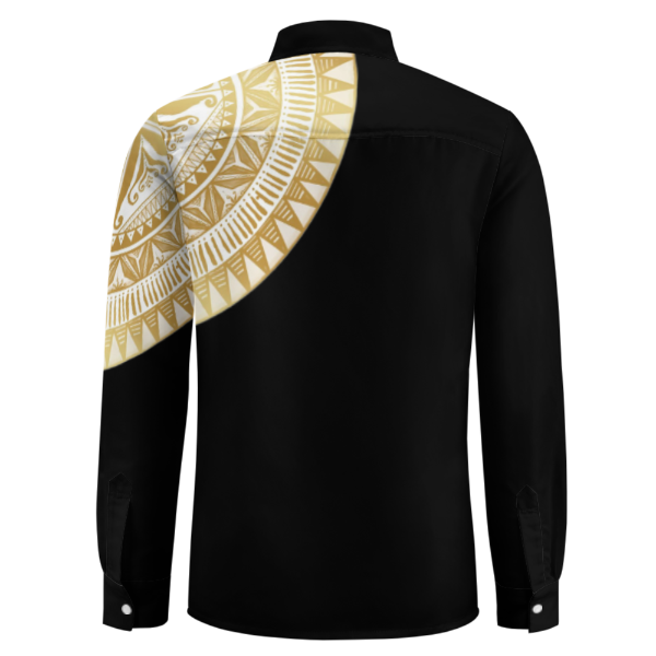 Chemise noir imprimé tapa