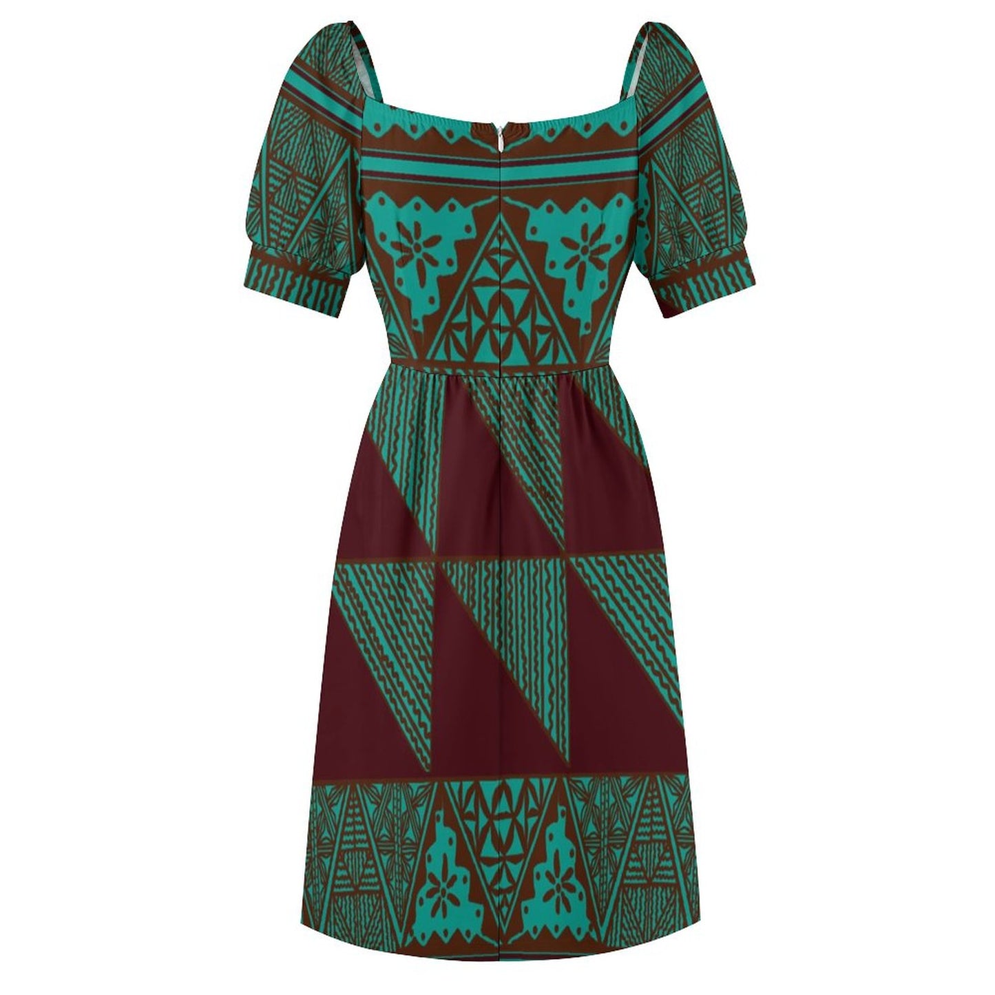 Robe ana vert imprimée gatu