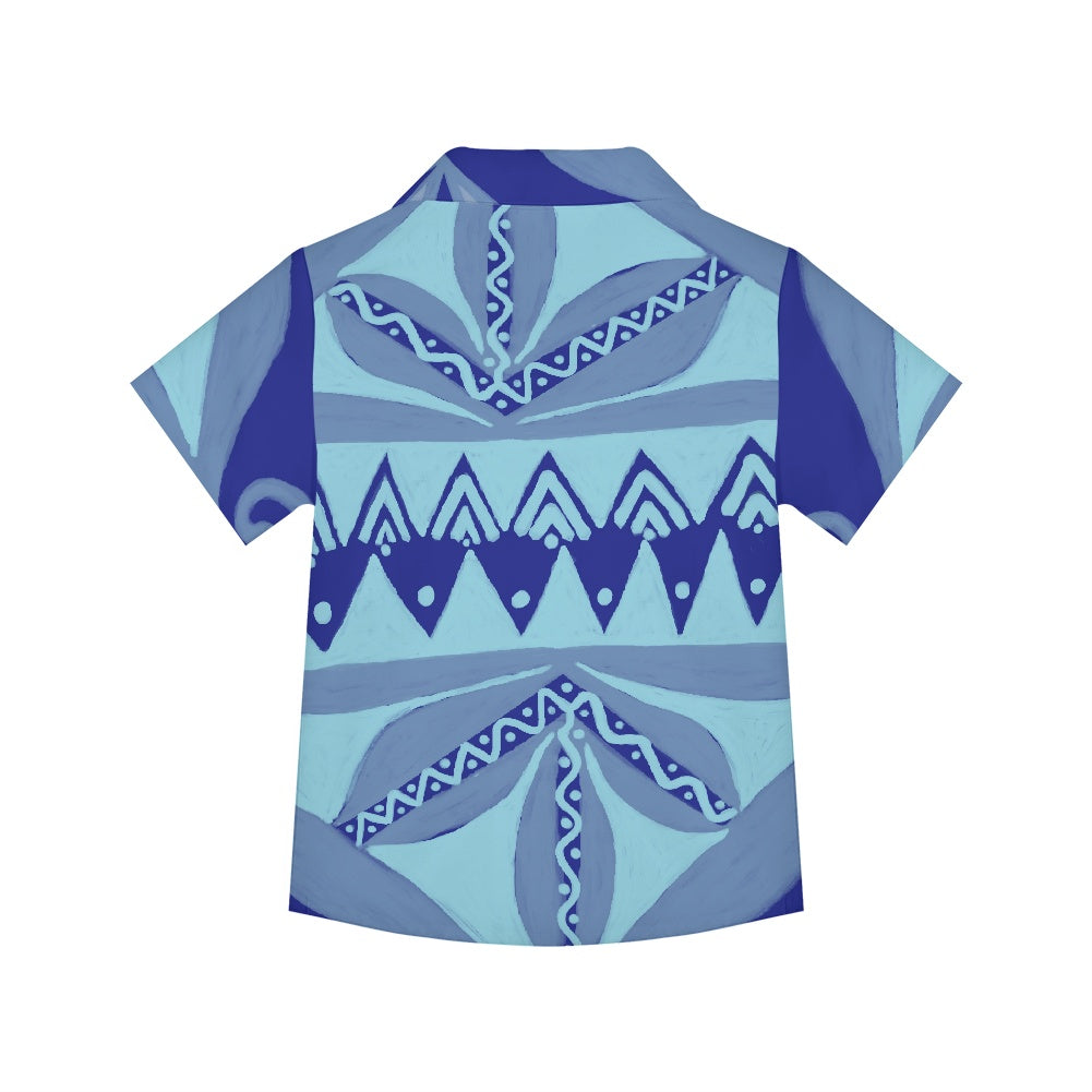 Chemise matt imprimée bleu