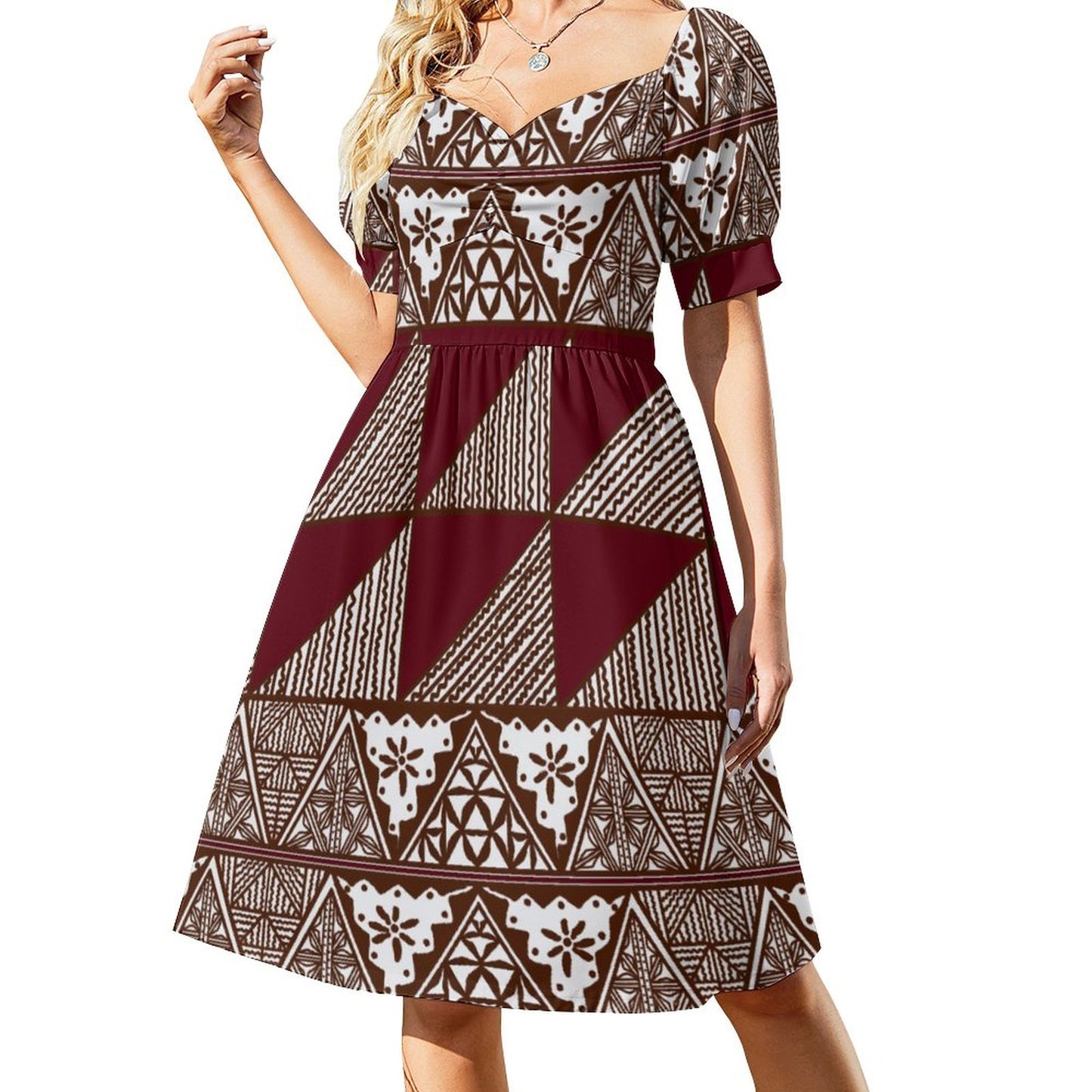 Robe ana blanc imprimée gatu