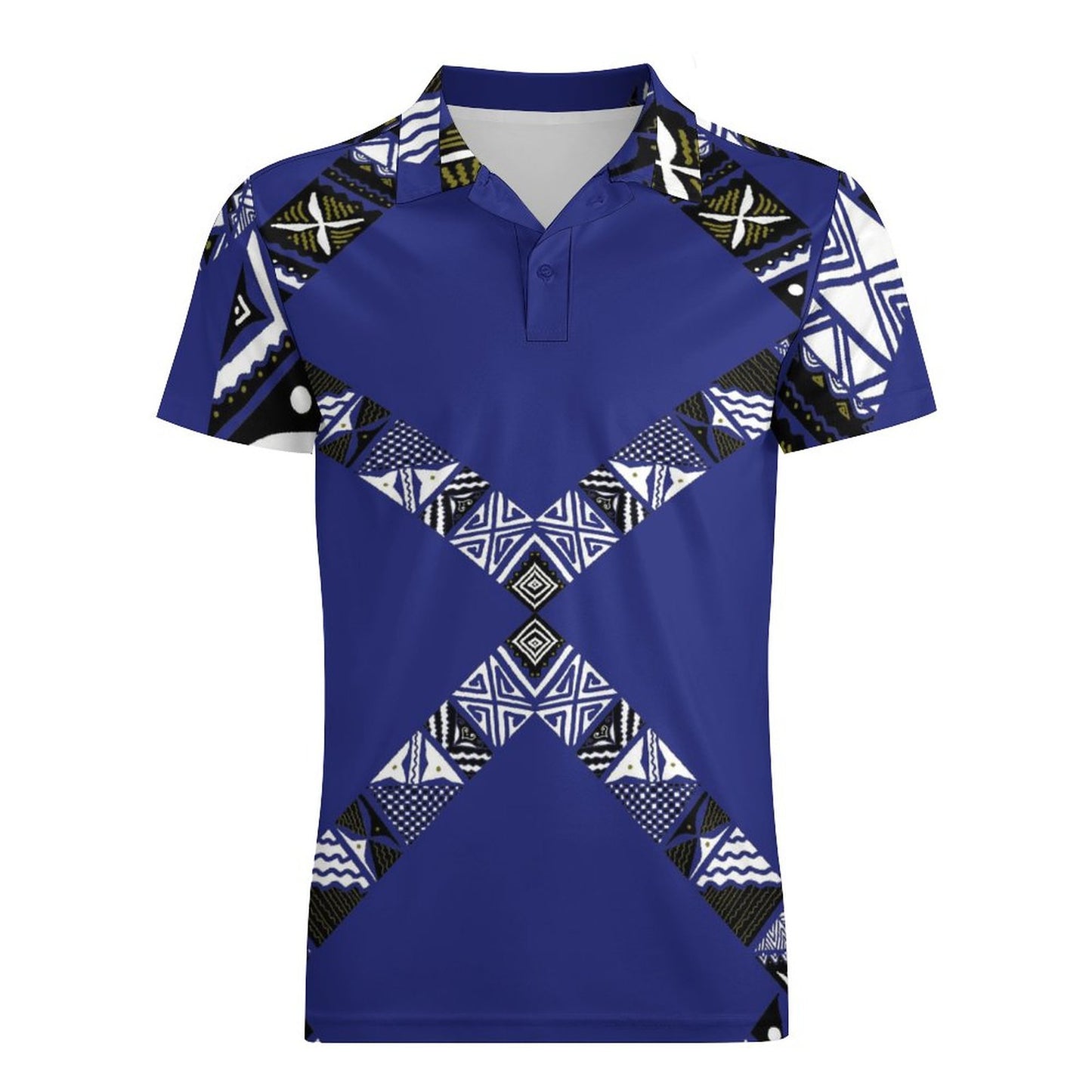 Polo pio bleu imprimé gatu