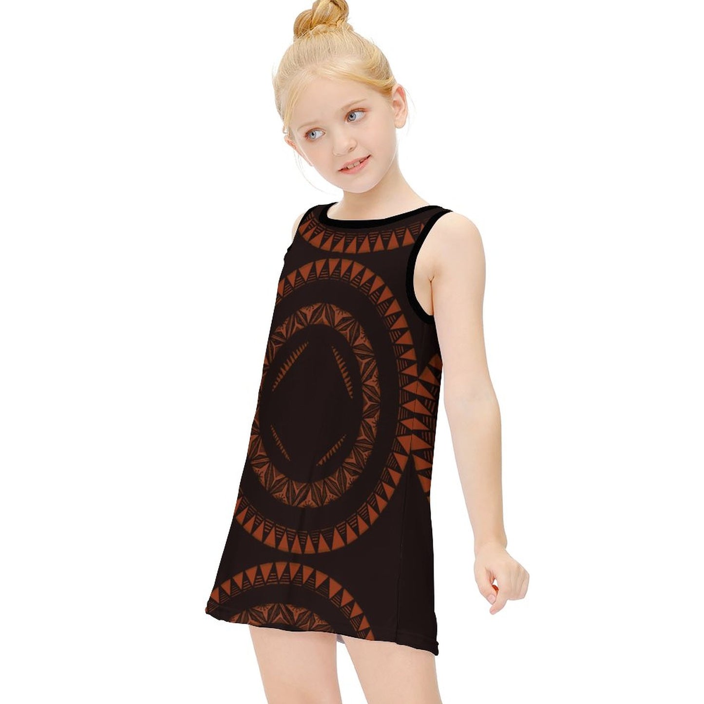 Robe lina noir imprimée gatu