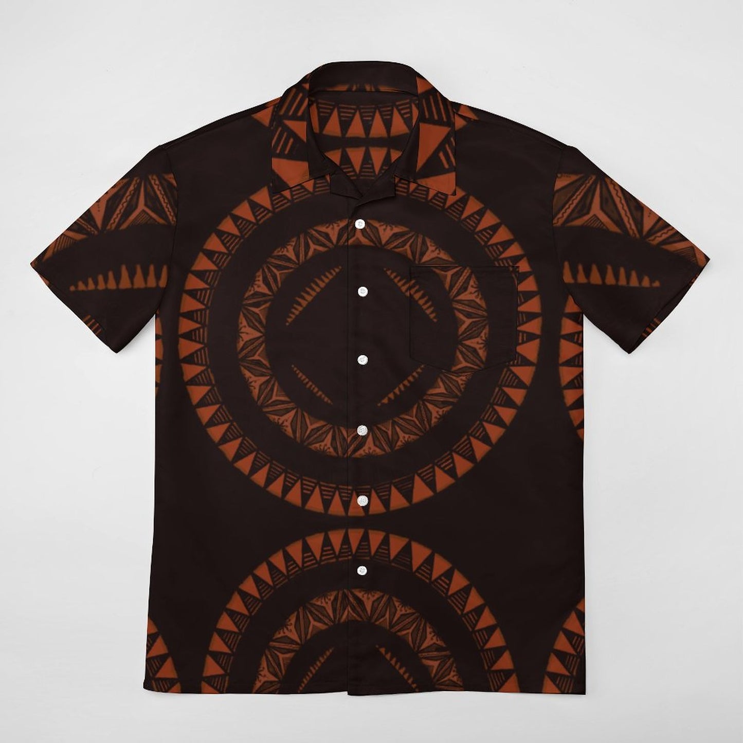 Chemise hévi noire imprimée gatu