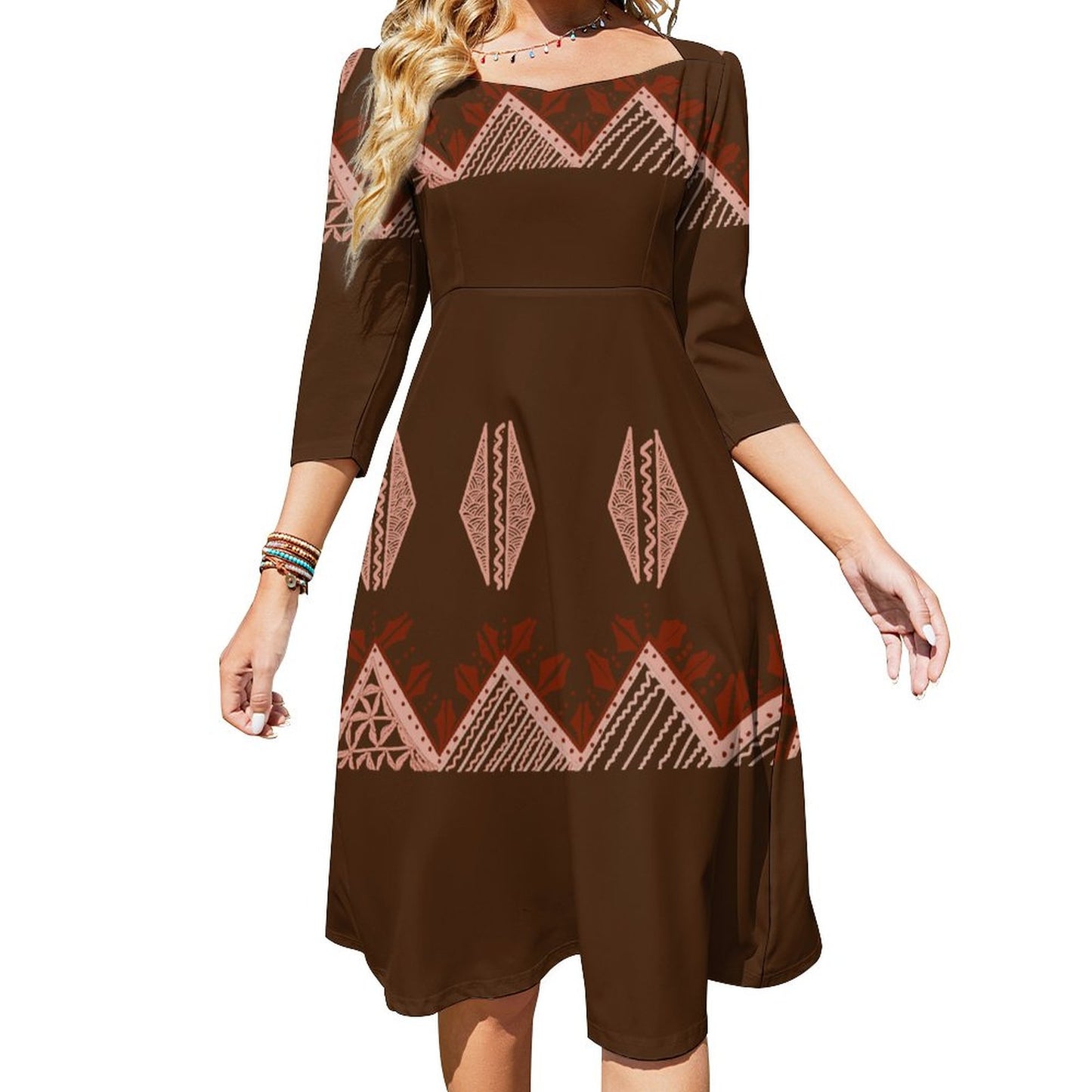 Robe évasée à nœud