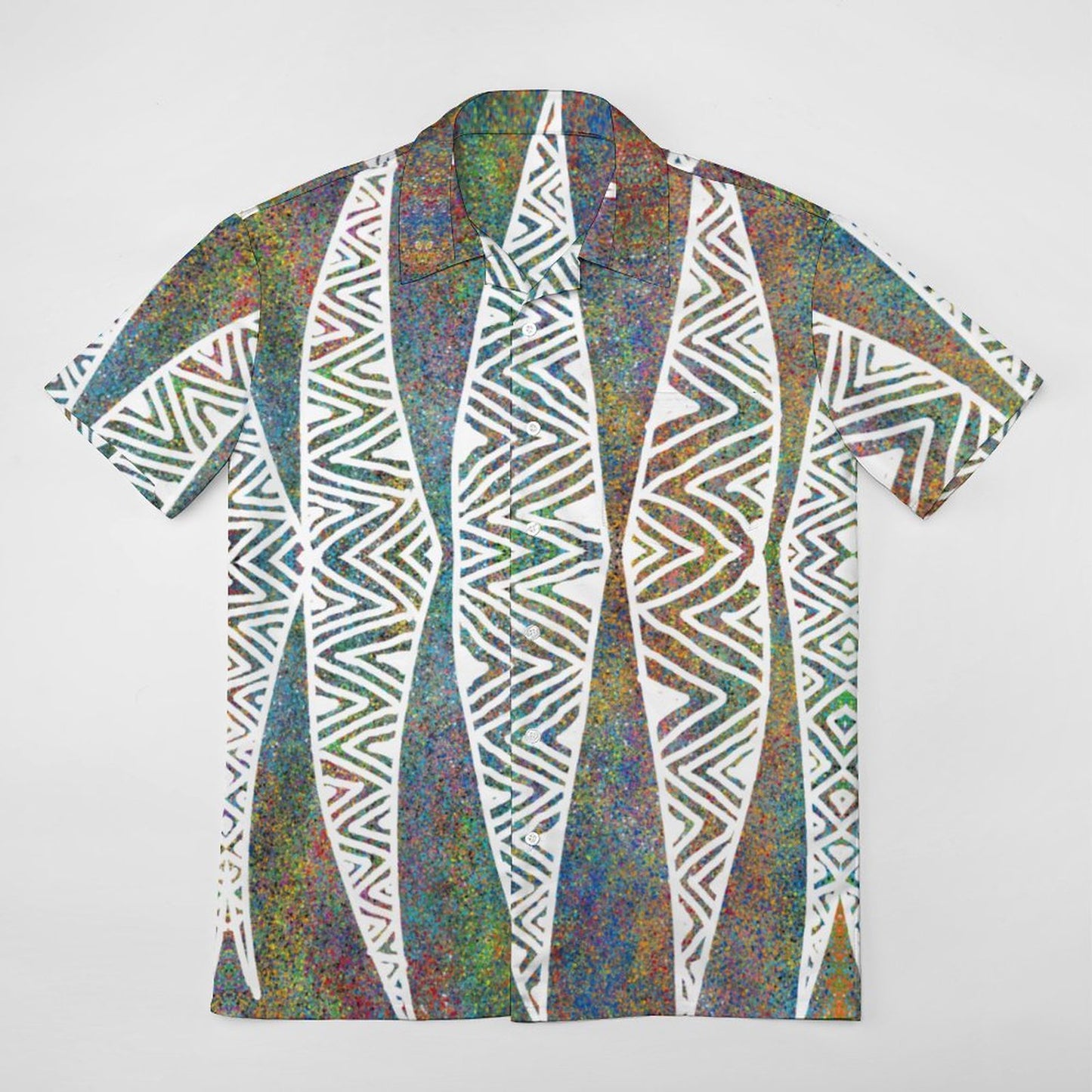 Chemise hévi blanc imprimée gatu