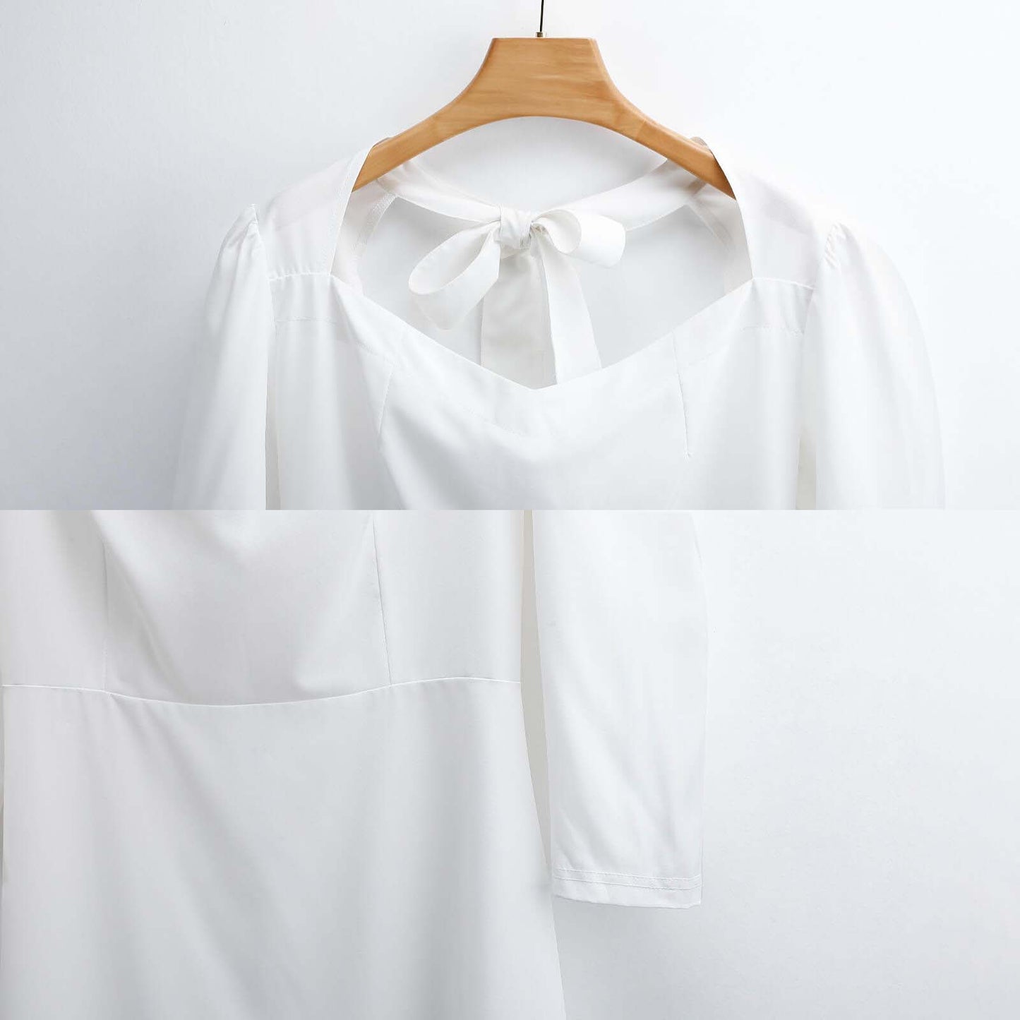 Robe évasée à nœud