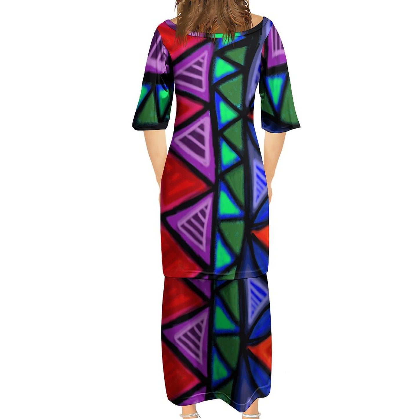 Ensemble eva imprimé vert/violet