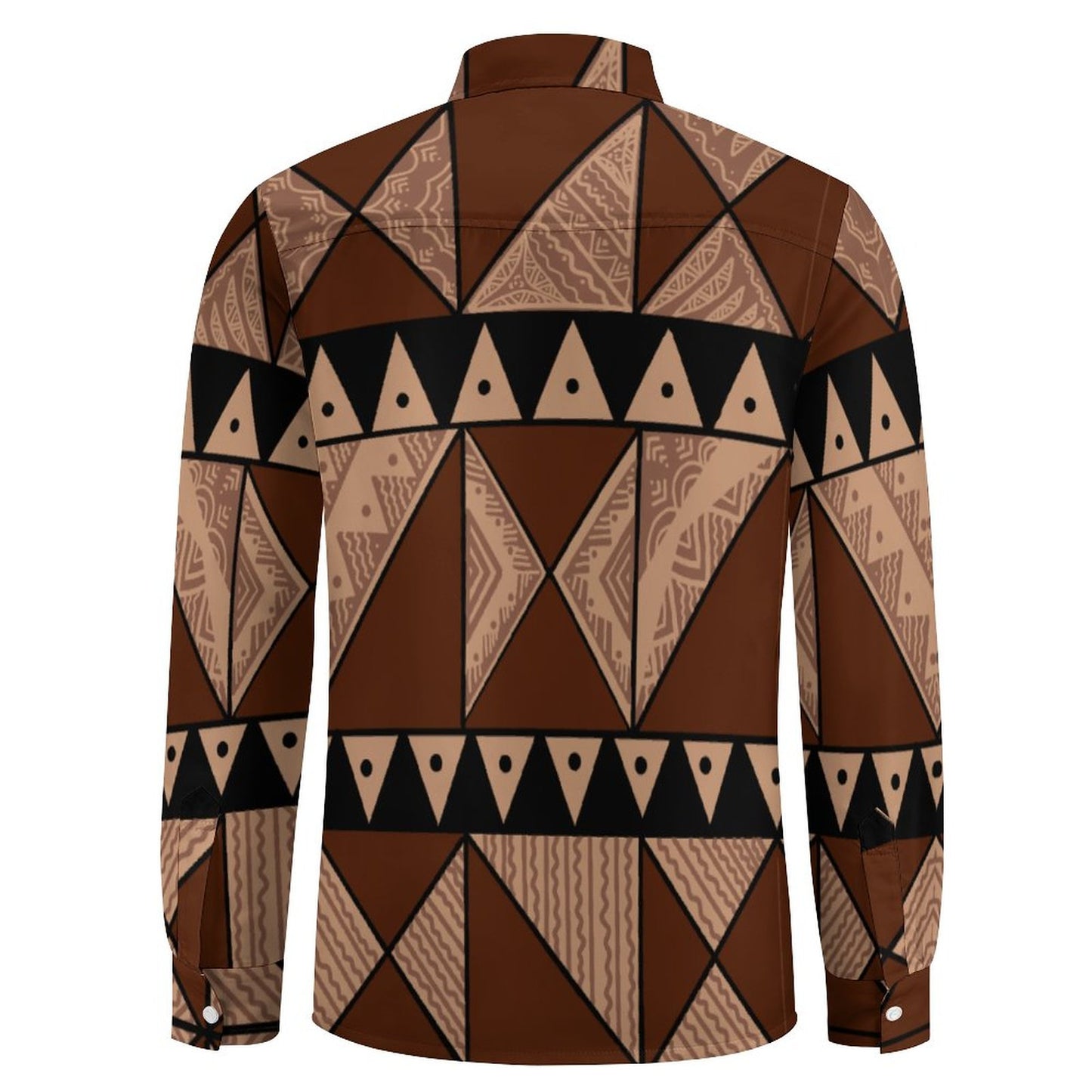 Chemise caramel imprimé gatu