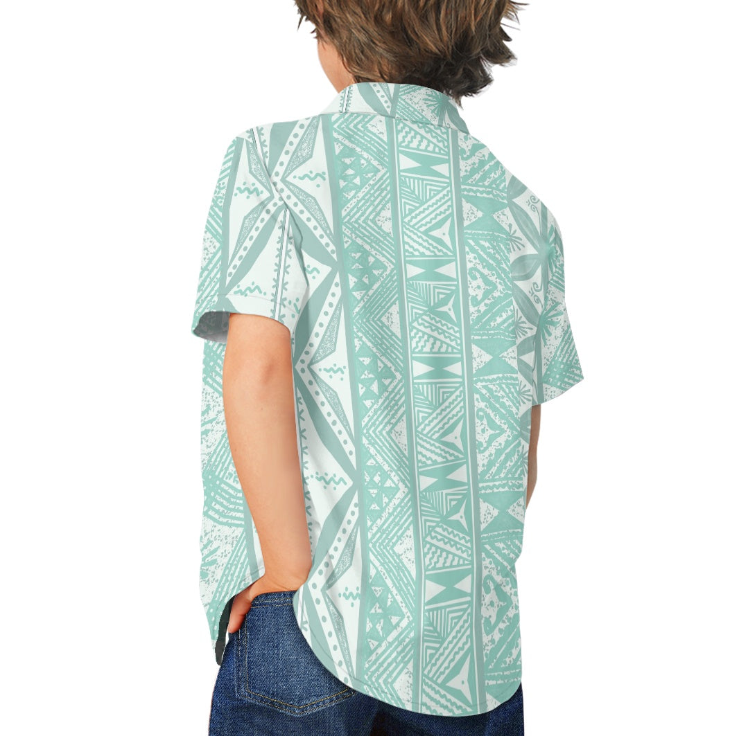 Chemise matt blanc imprimée gatu vert
