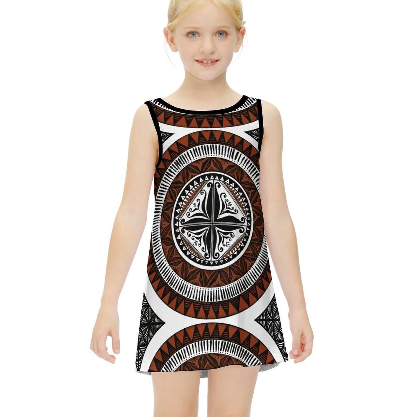 Robe lina blanc imprimée gatu
