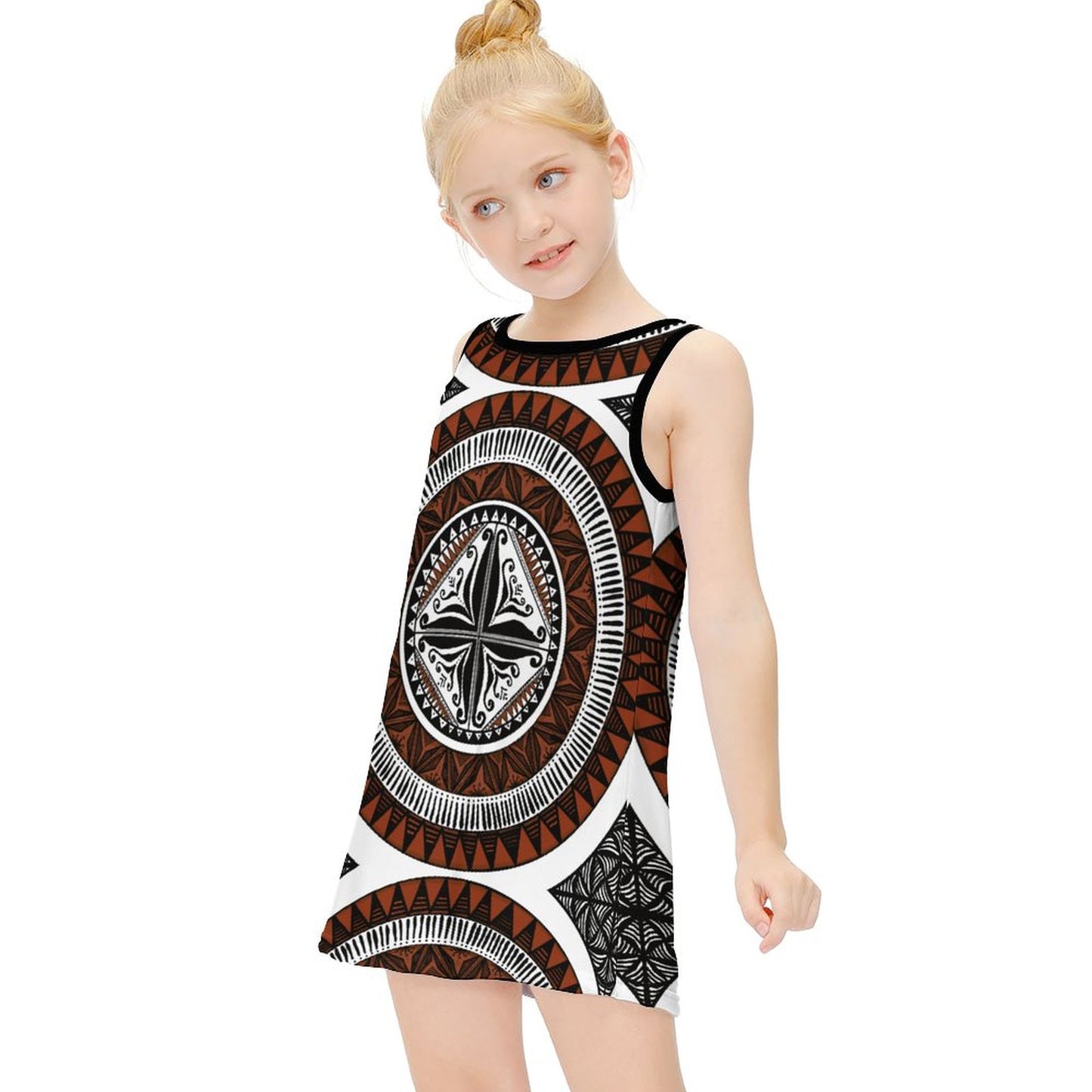 Robe lina blanc imprimée gatu