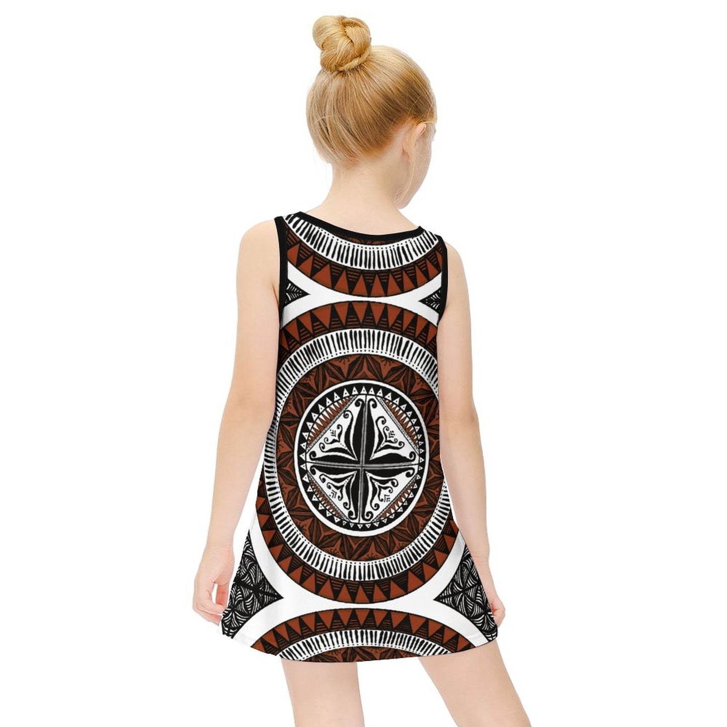 Robe lina blanc imprimée gatu