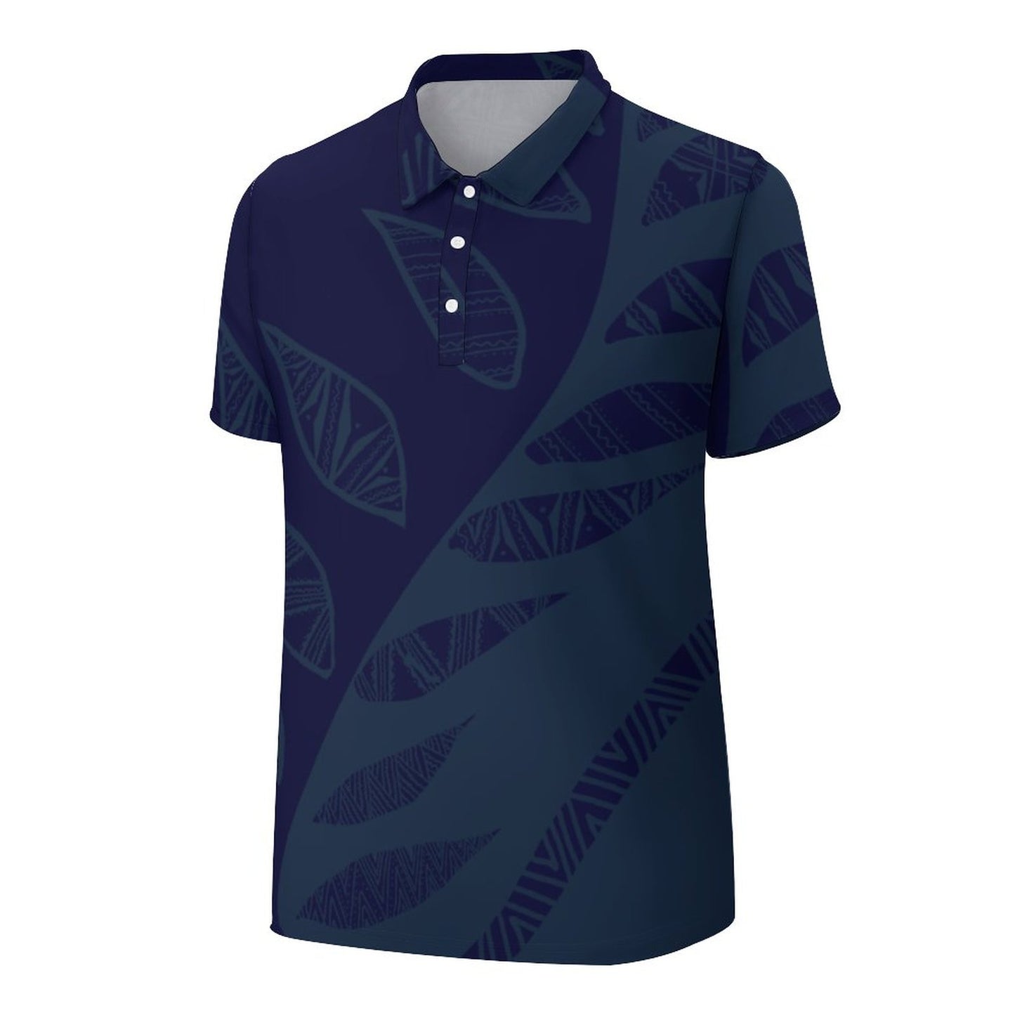 Polo pio imprimé bleu