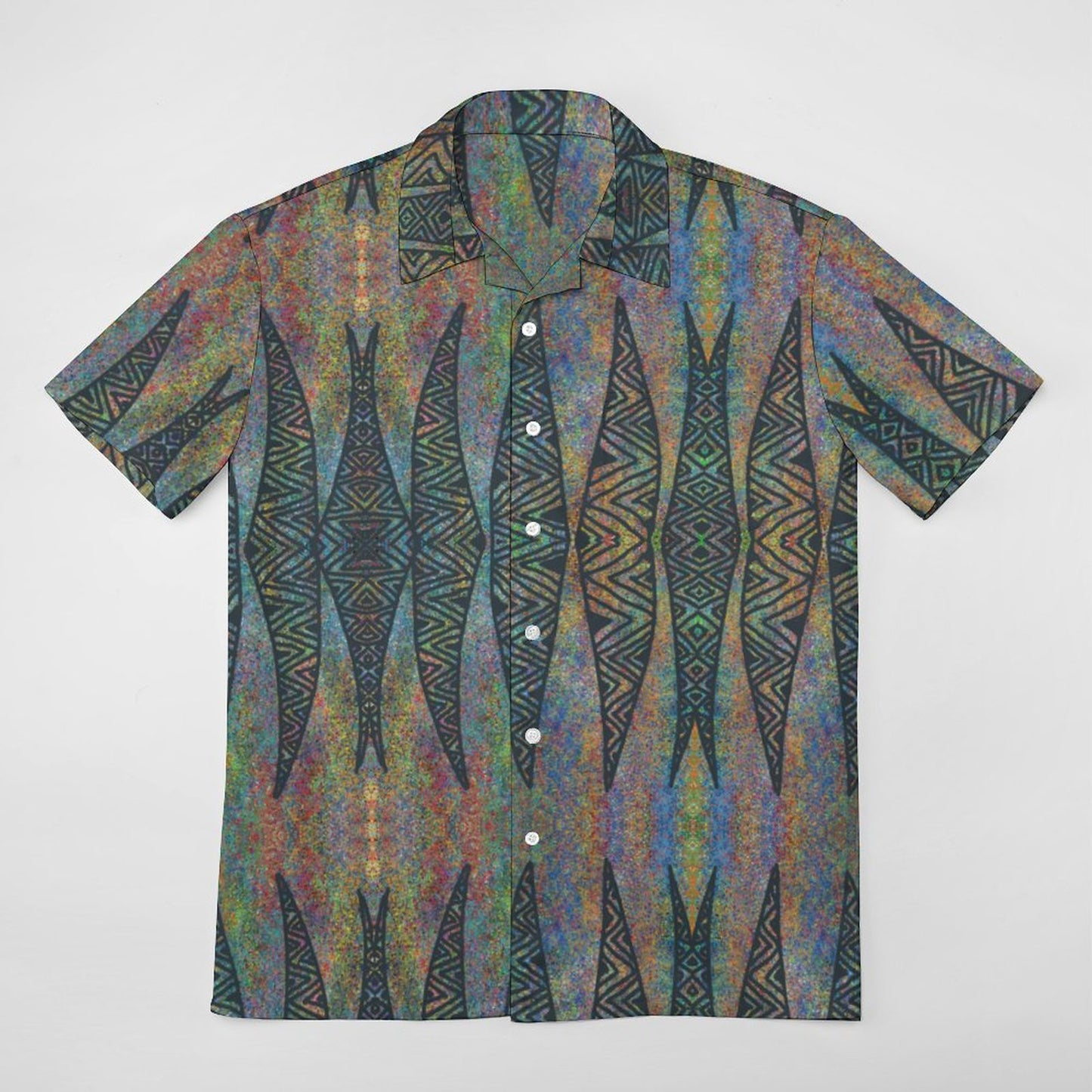Chemise hévi vert foncé imprimée gatu