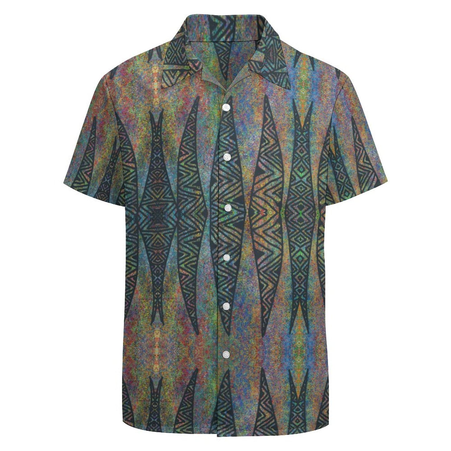 Chemise hévi vert foncé imprimée gatu