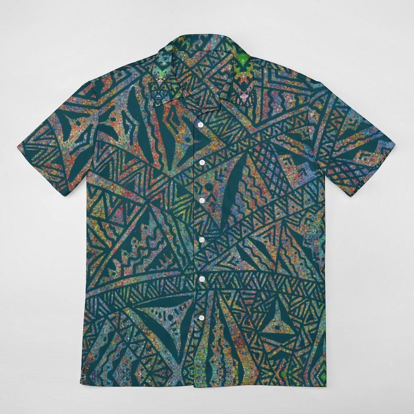 Chemise hévi vert imprimée gatu