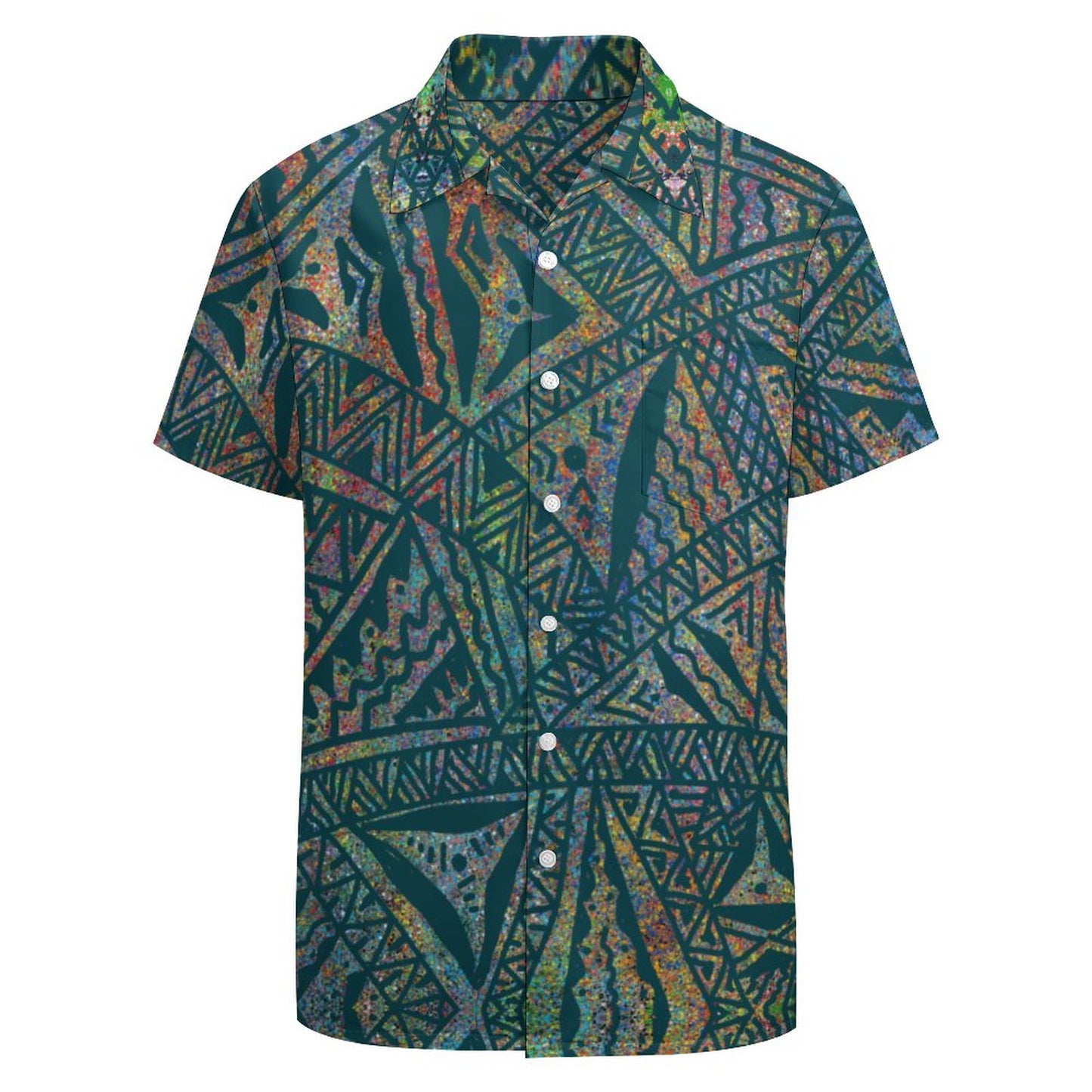 Chemise hévi vert imprimée gatu