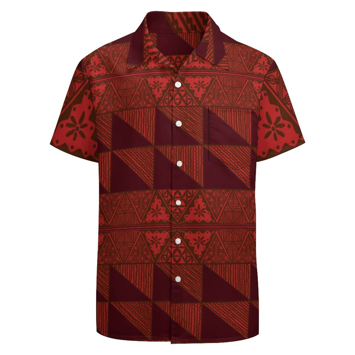 Chemise hévi rouge imprimée gatu