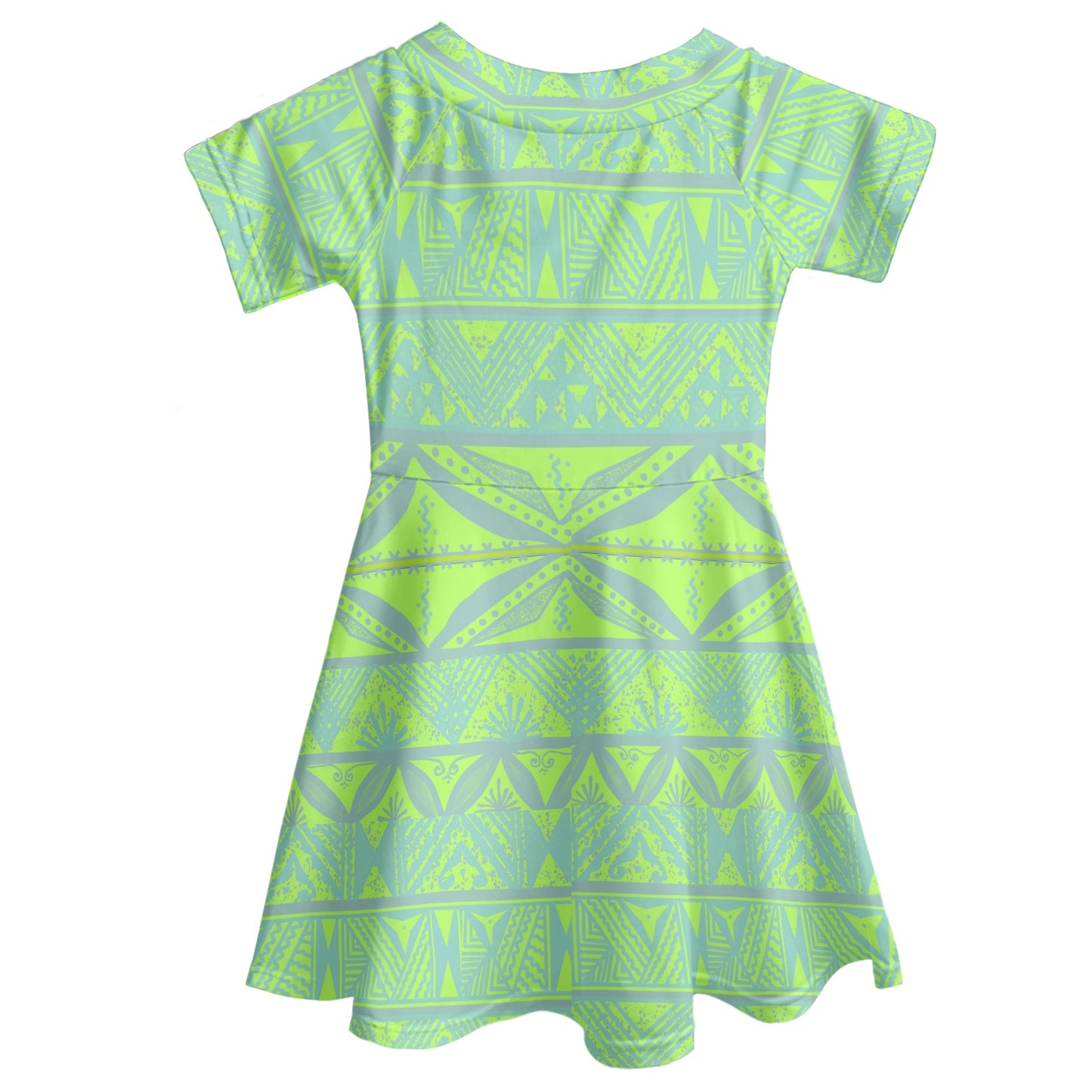 Robe lina vert imprimé gatu