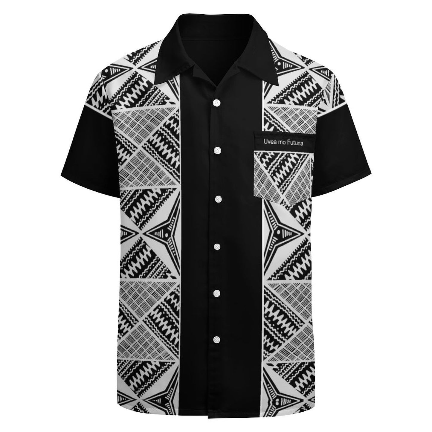 Chemise hévi noir imprimée gatu