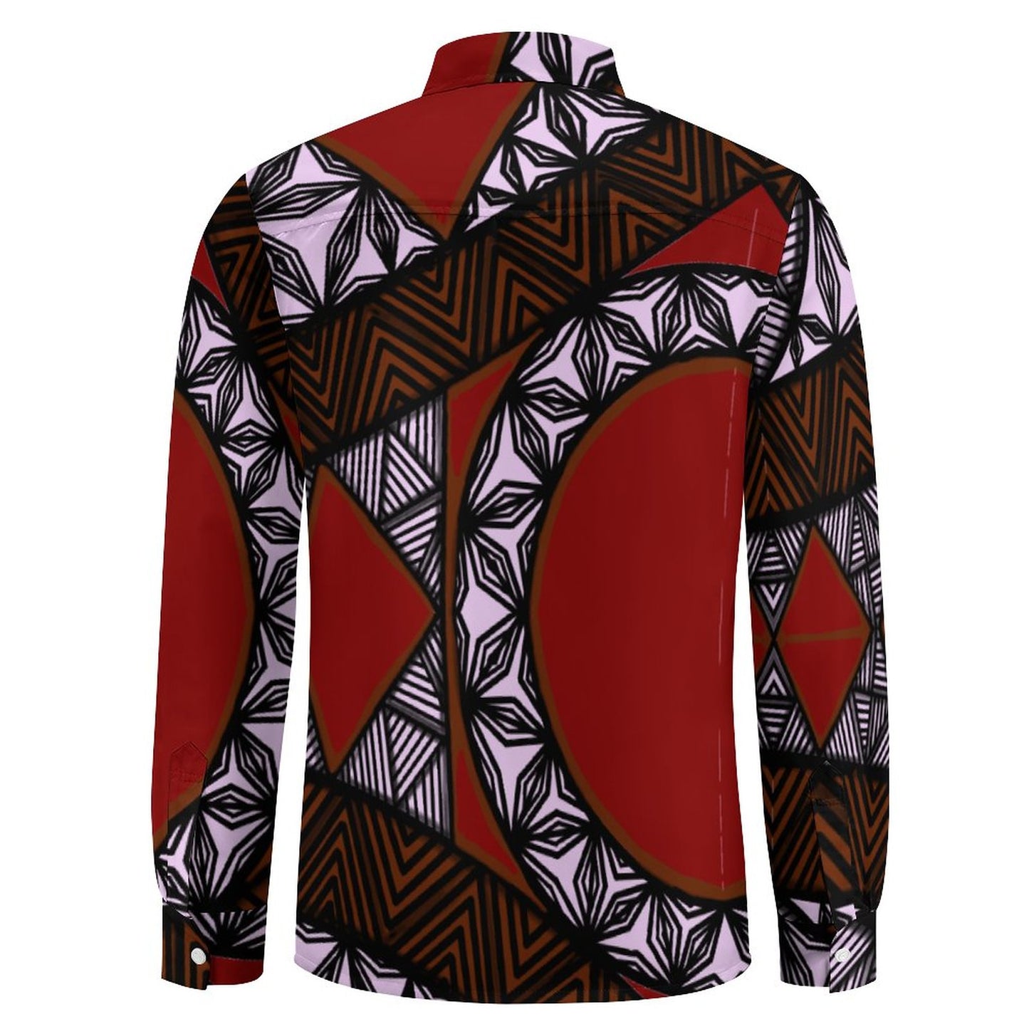 Chemise matatoa violet imprimé gatu