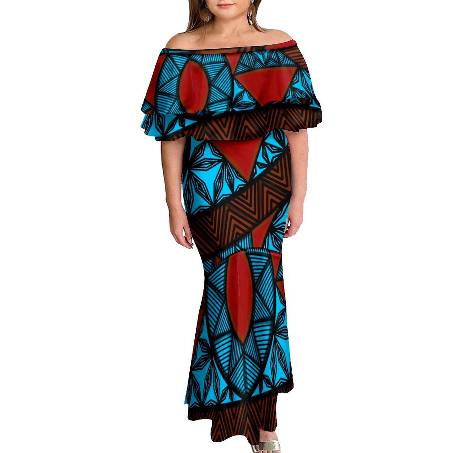 Robe longue matatoa bleu