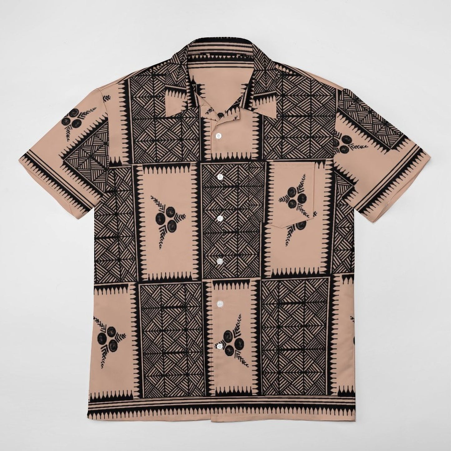 Chemise hévi marron imprimé gatu toga