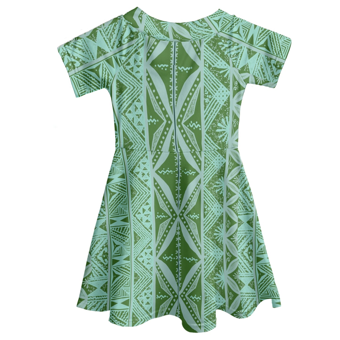 Robe lina vert imprimée gatu