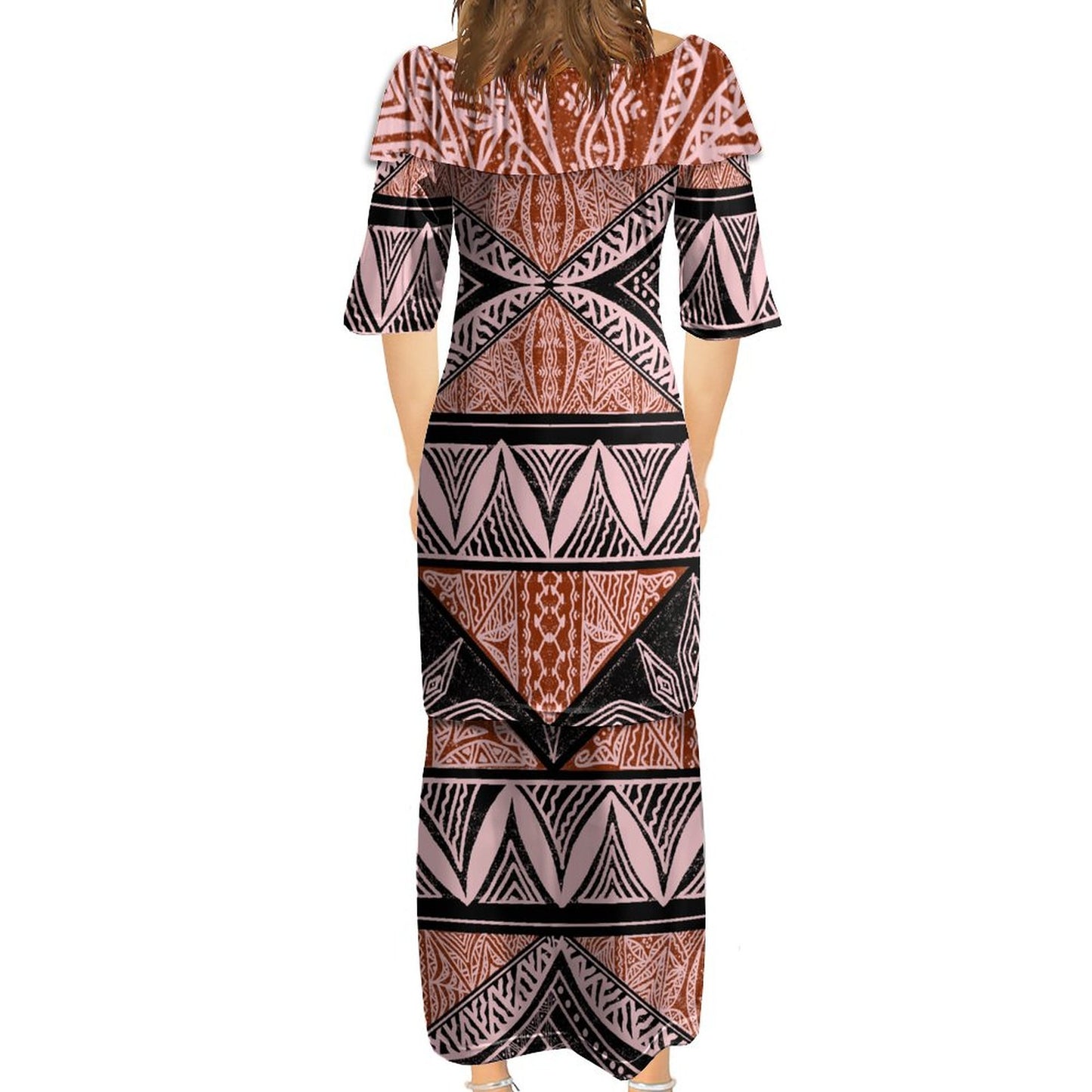 Ensemble gatu rose haut/jupe col croisé