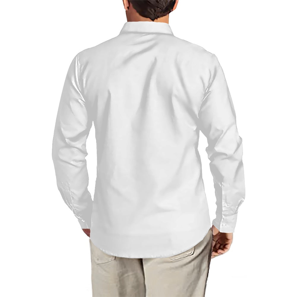 Chemise mata blanc/noir imprimée tapa