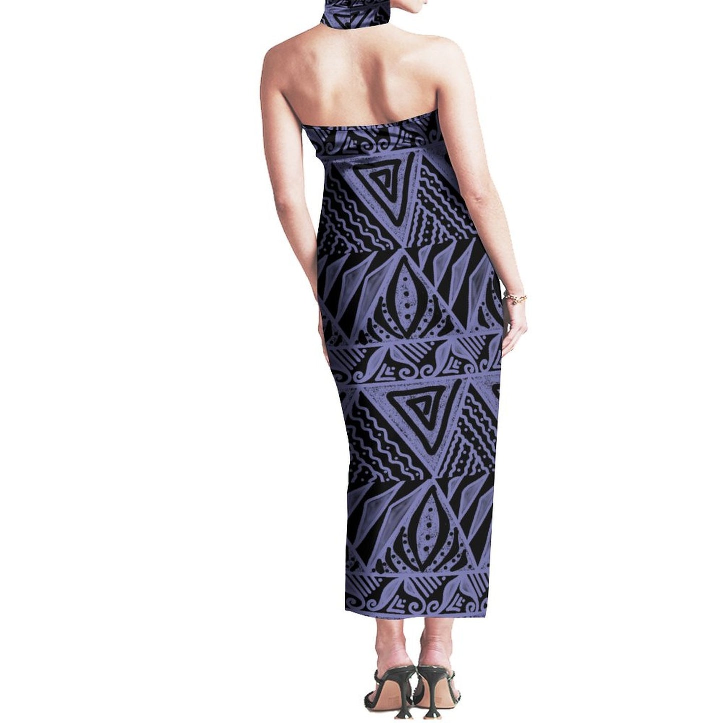 Robe orion noir imprimée