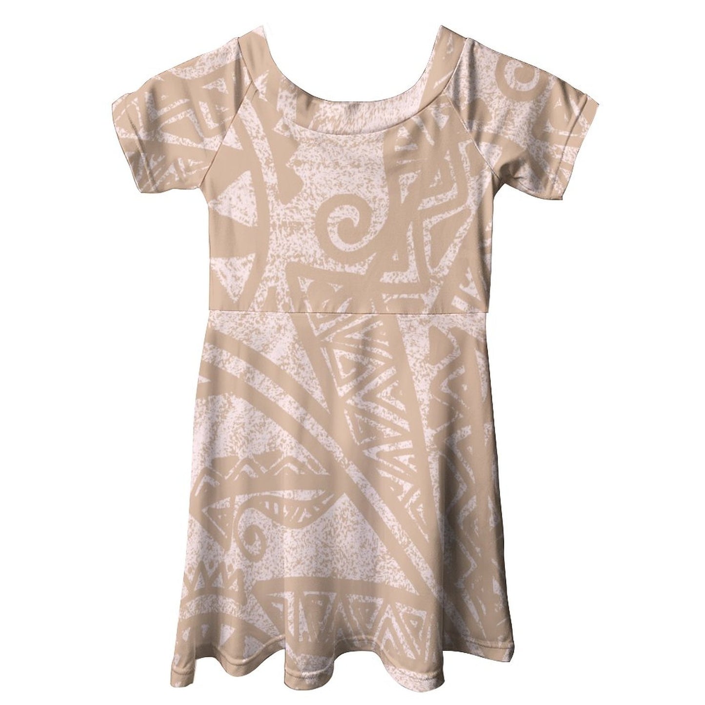 Robe laa imprimée beige
