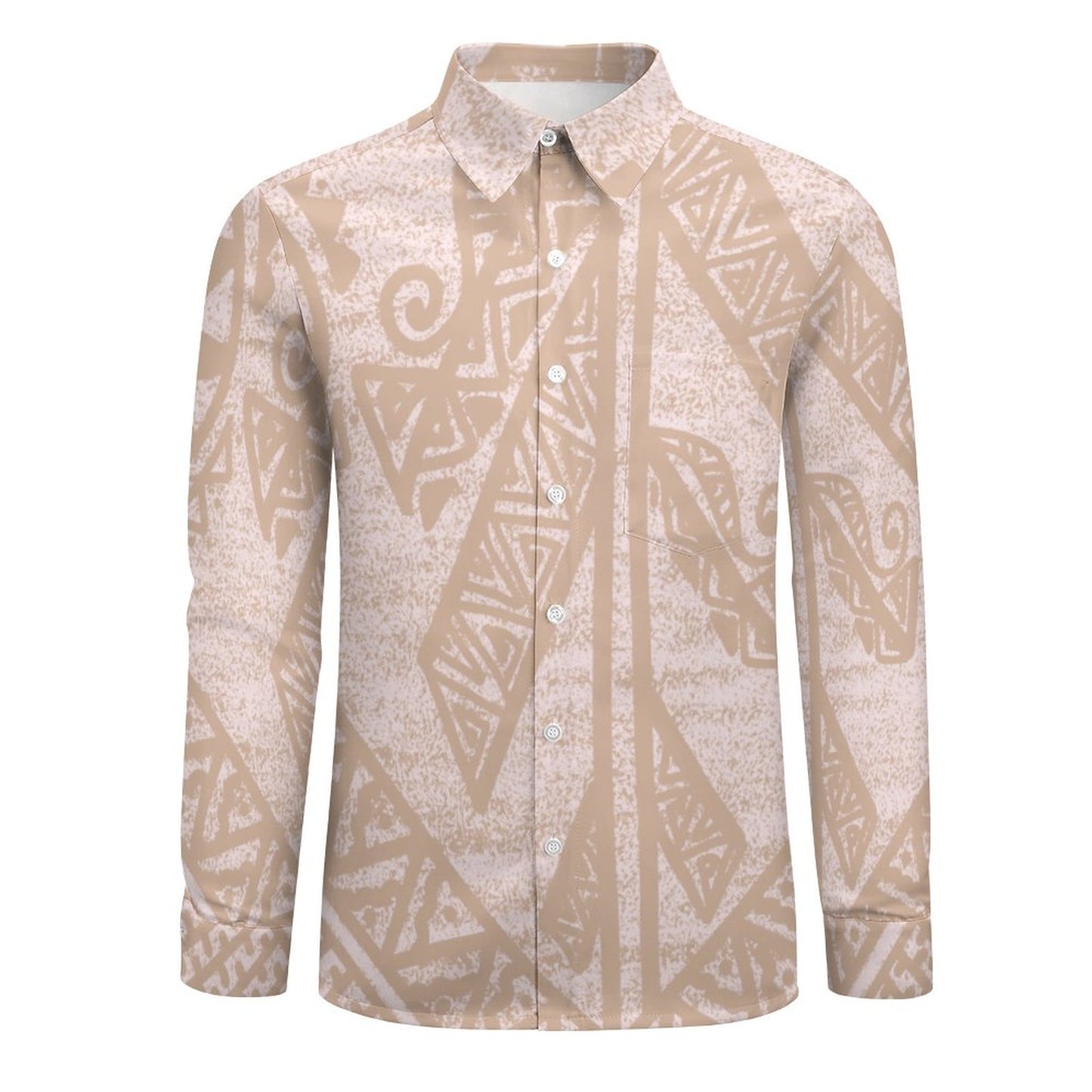 Chemise kalaga beige imprimé gatu