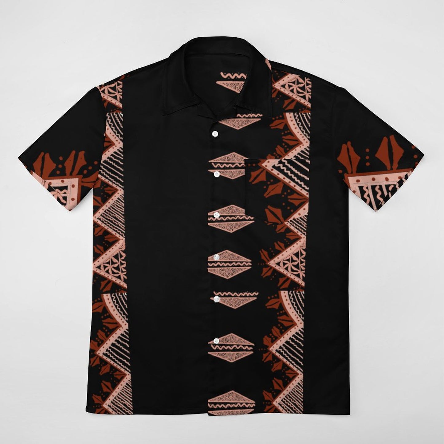 Chemise hévi noire imprimée gatu