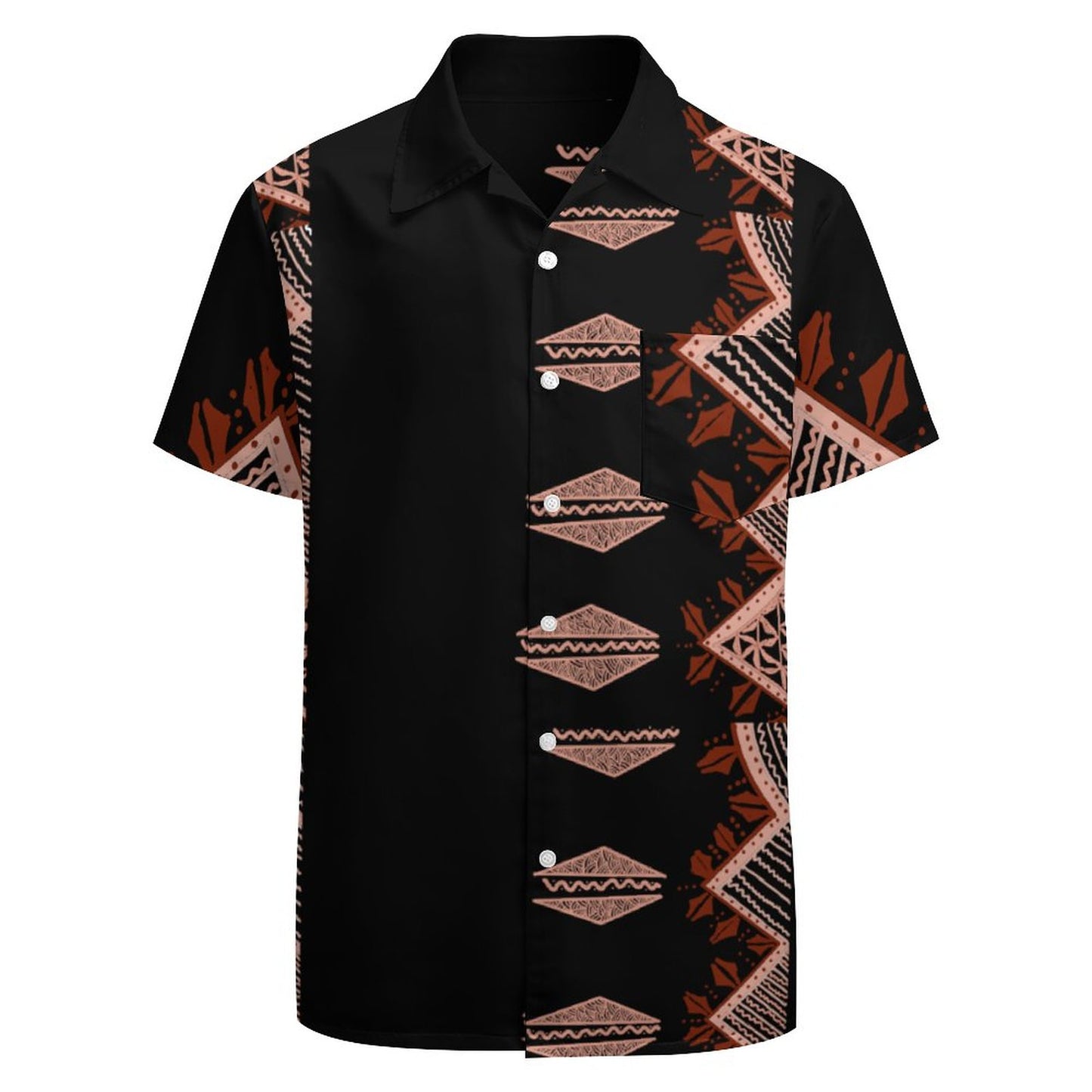 Chemise hévi noire imprimée gatu