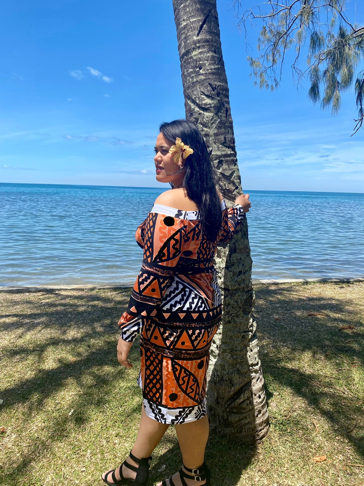 Robe sexy imprimée motif gatu