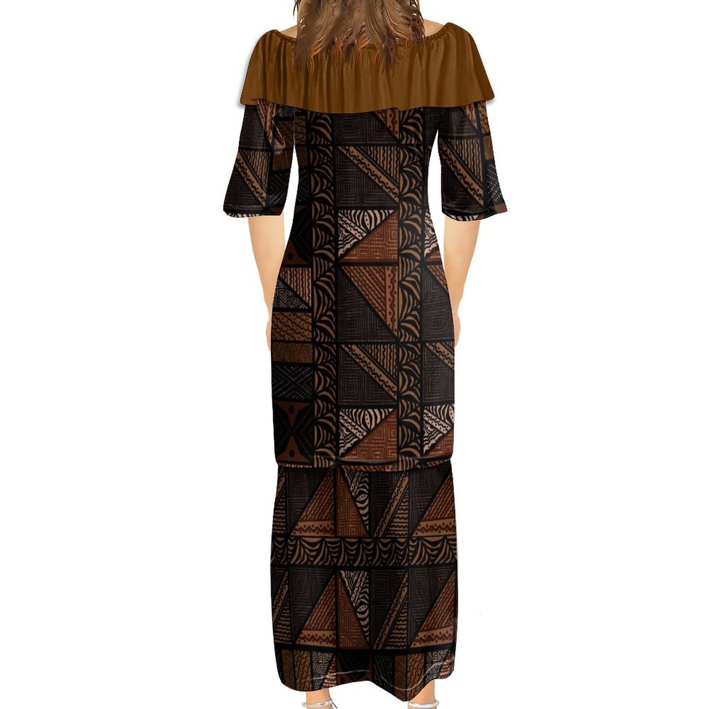 Ensemble kati haut col croisé/jupe motif gatu