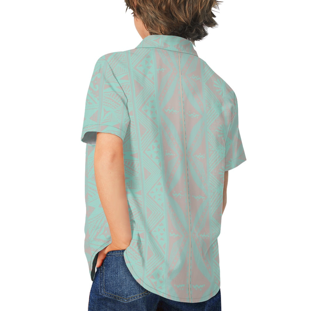 Chemise matt mauve imprimée gatu vert