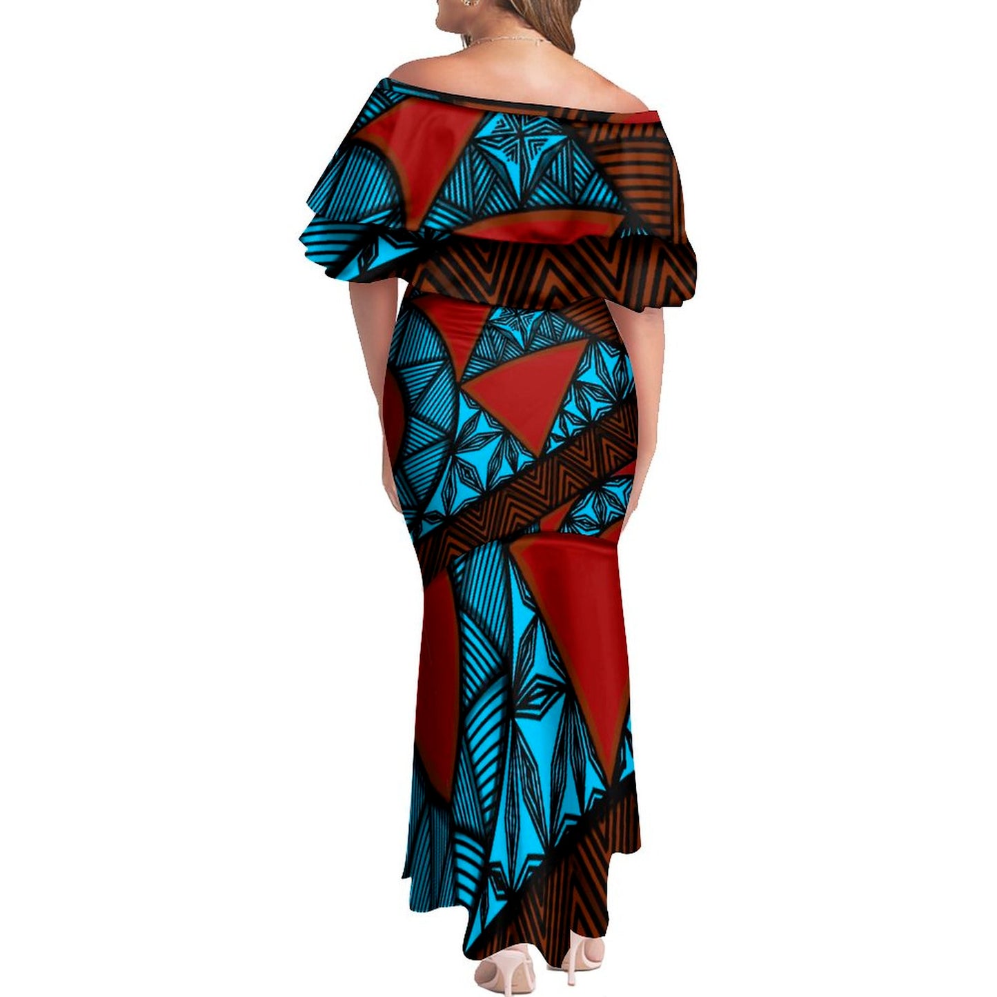 Robe longue matatoa bleu